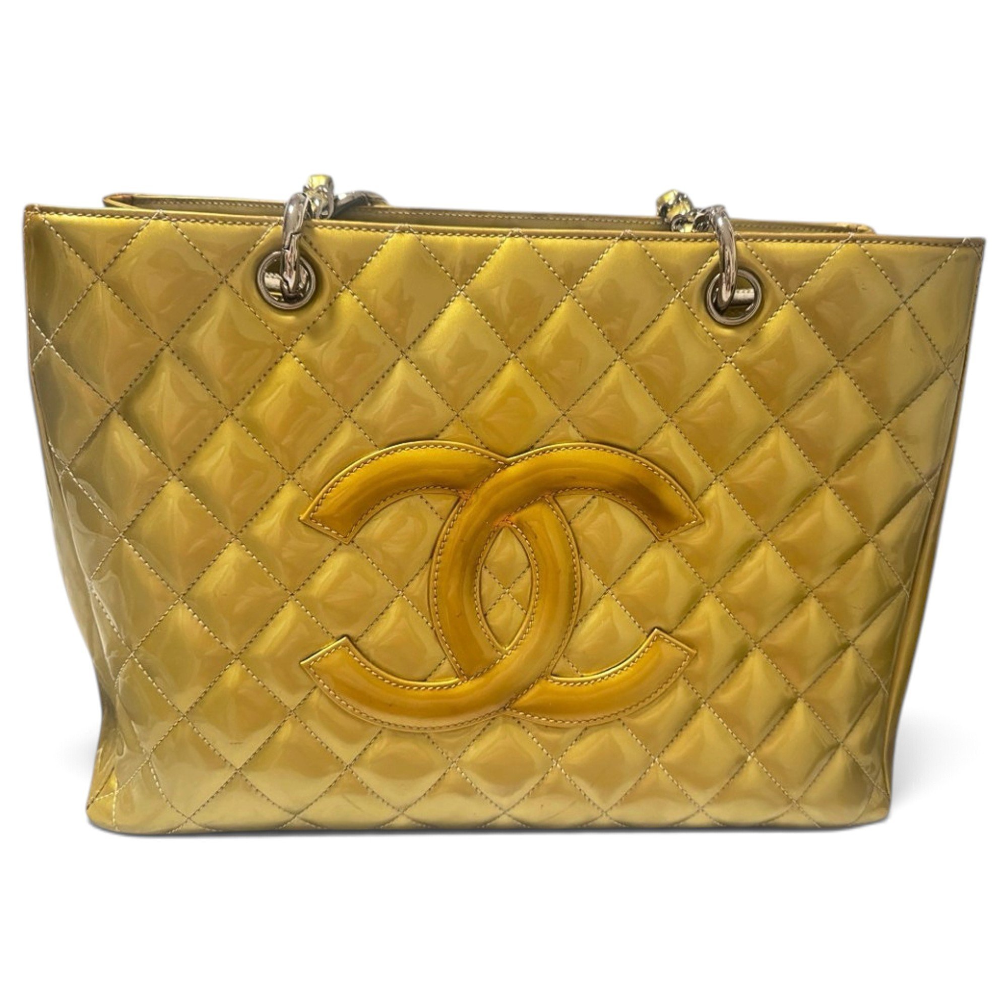 Petite Shopping Tote patent leather tote
