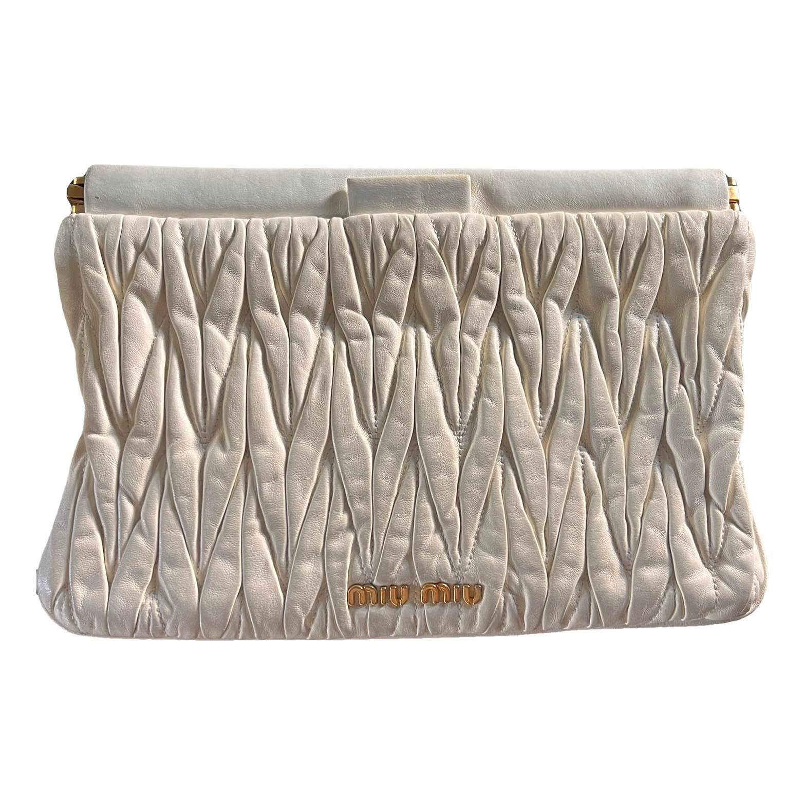 Leather clutch bag