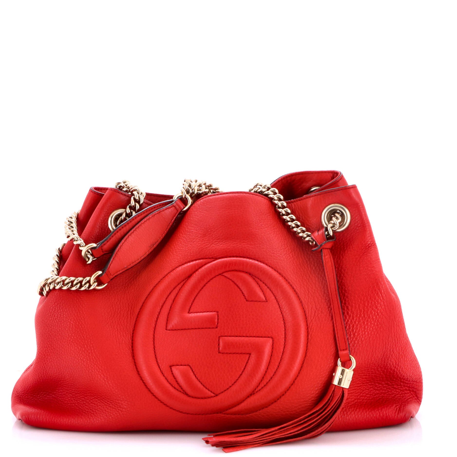 Soho Chain Strap Shoulder Bag Leather Medium
