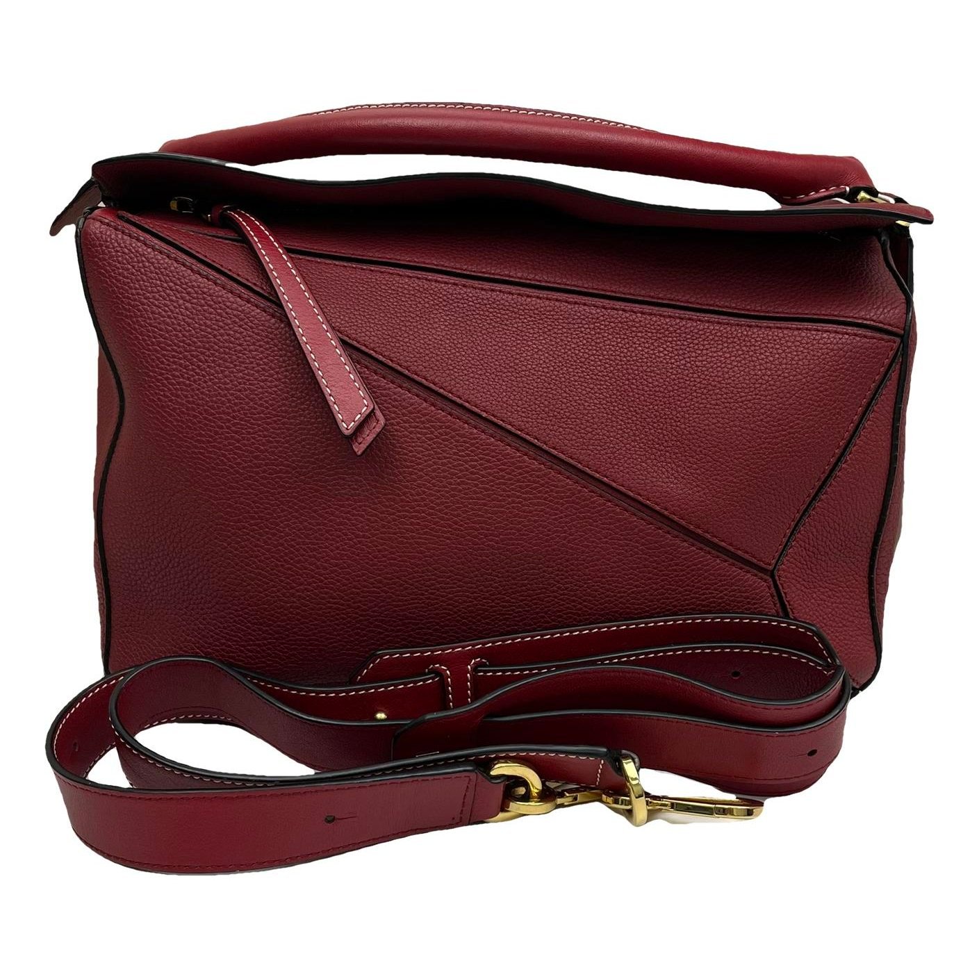 Puzzle leather handbag