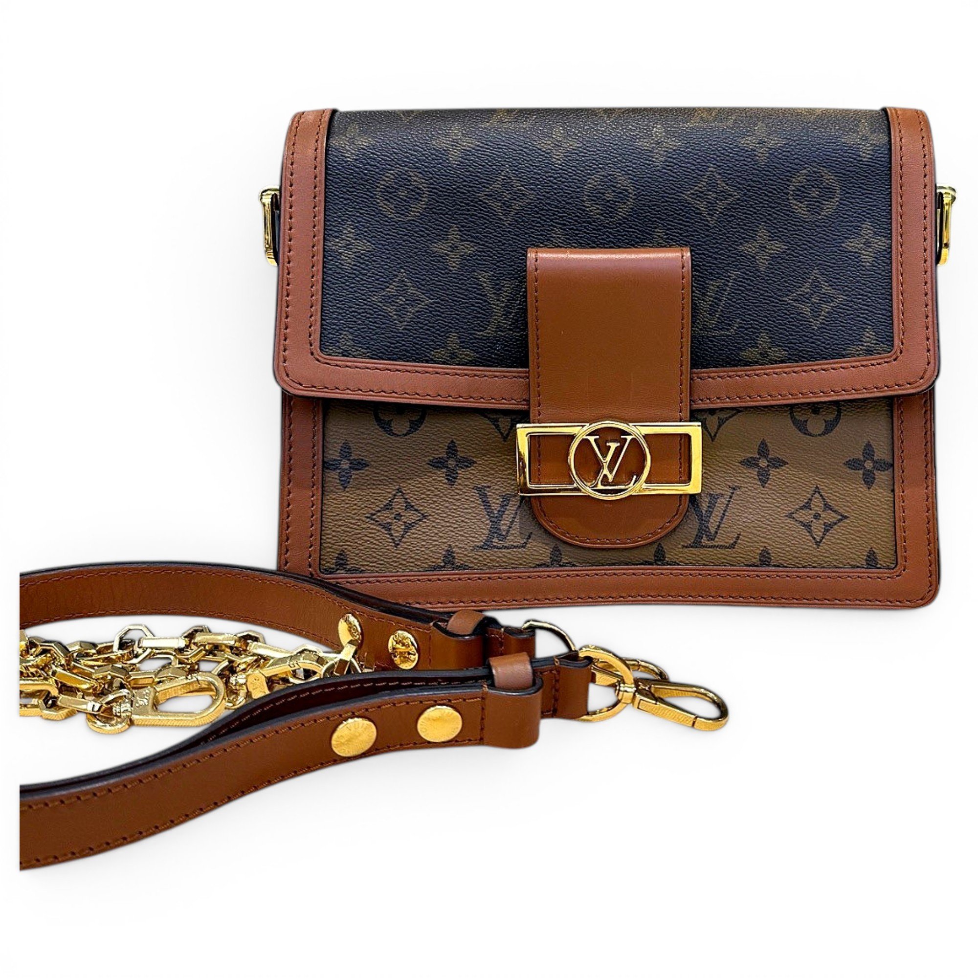 Dauphine leather handbag