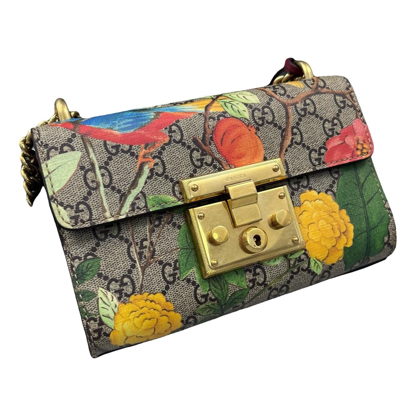 Padlock leather handbag