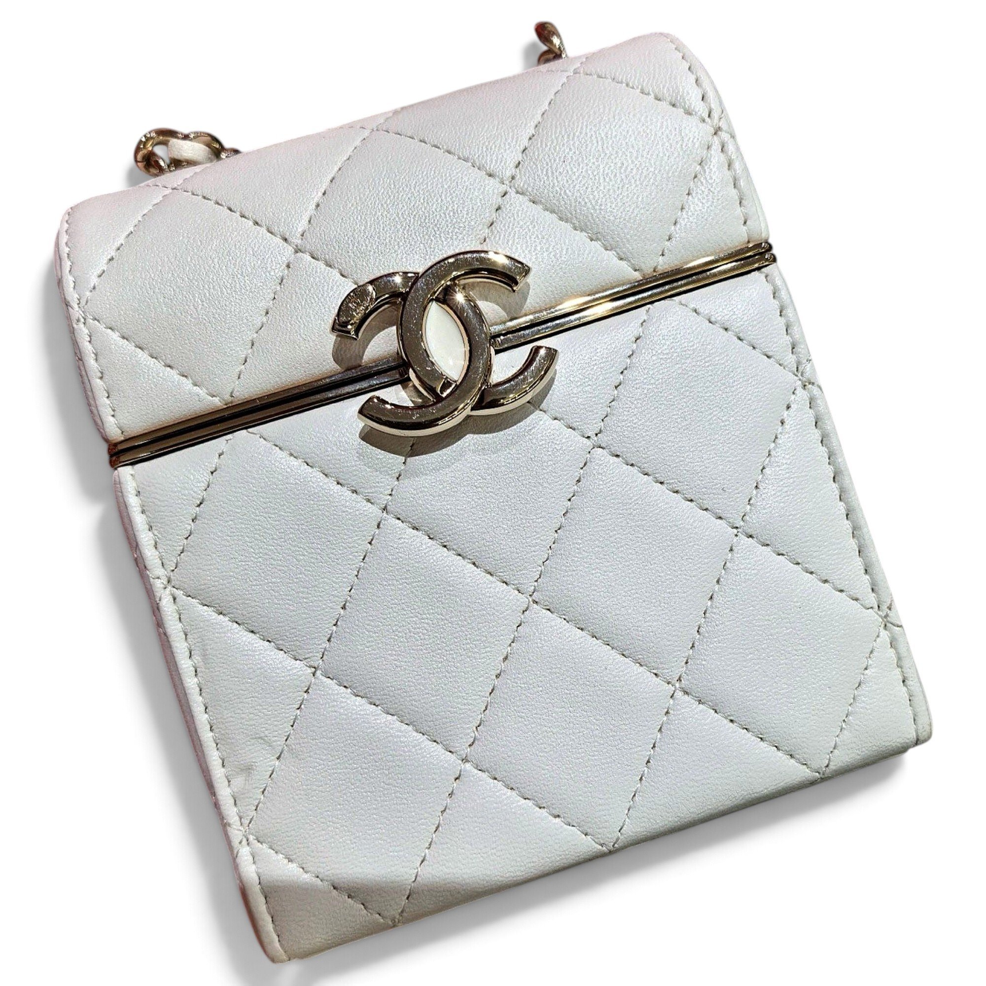 Trendy CC leather crossbody bag