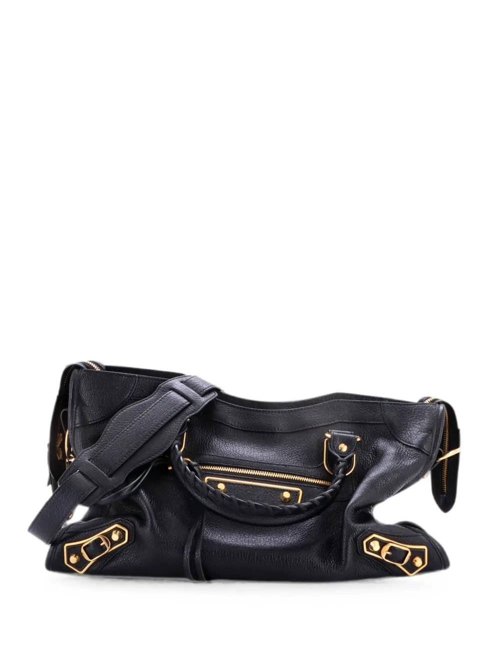 City Classic Metallic Edge Bag Leather Medium satchel
