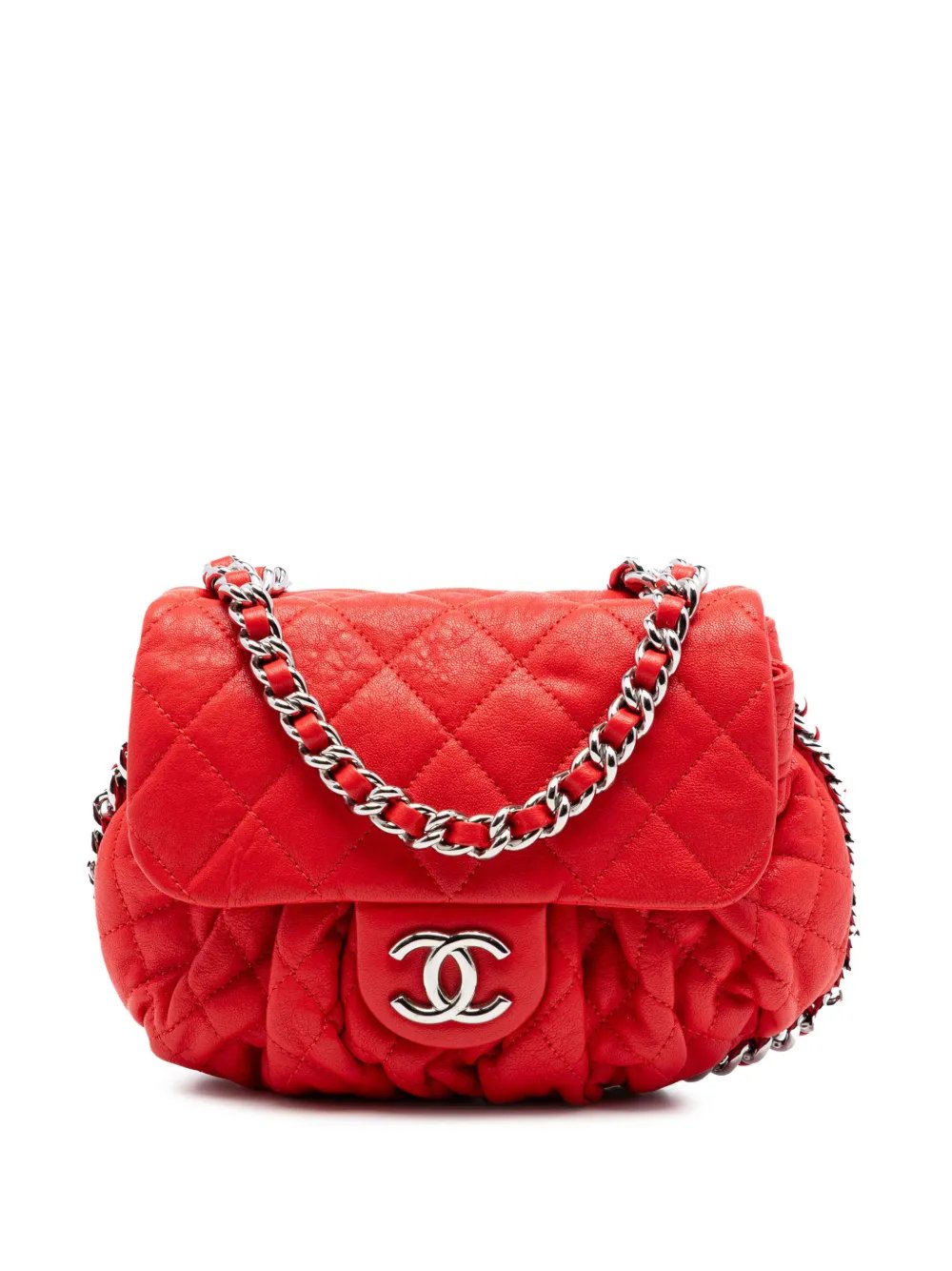 2011 Mini CC Quilted Washed Lambskin Chain Around Flap crossbody bag