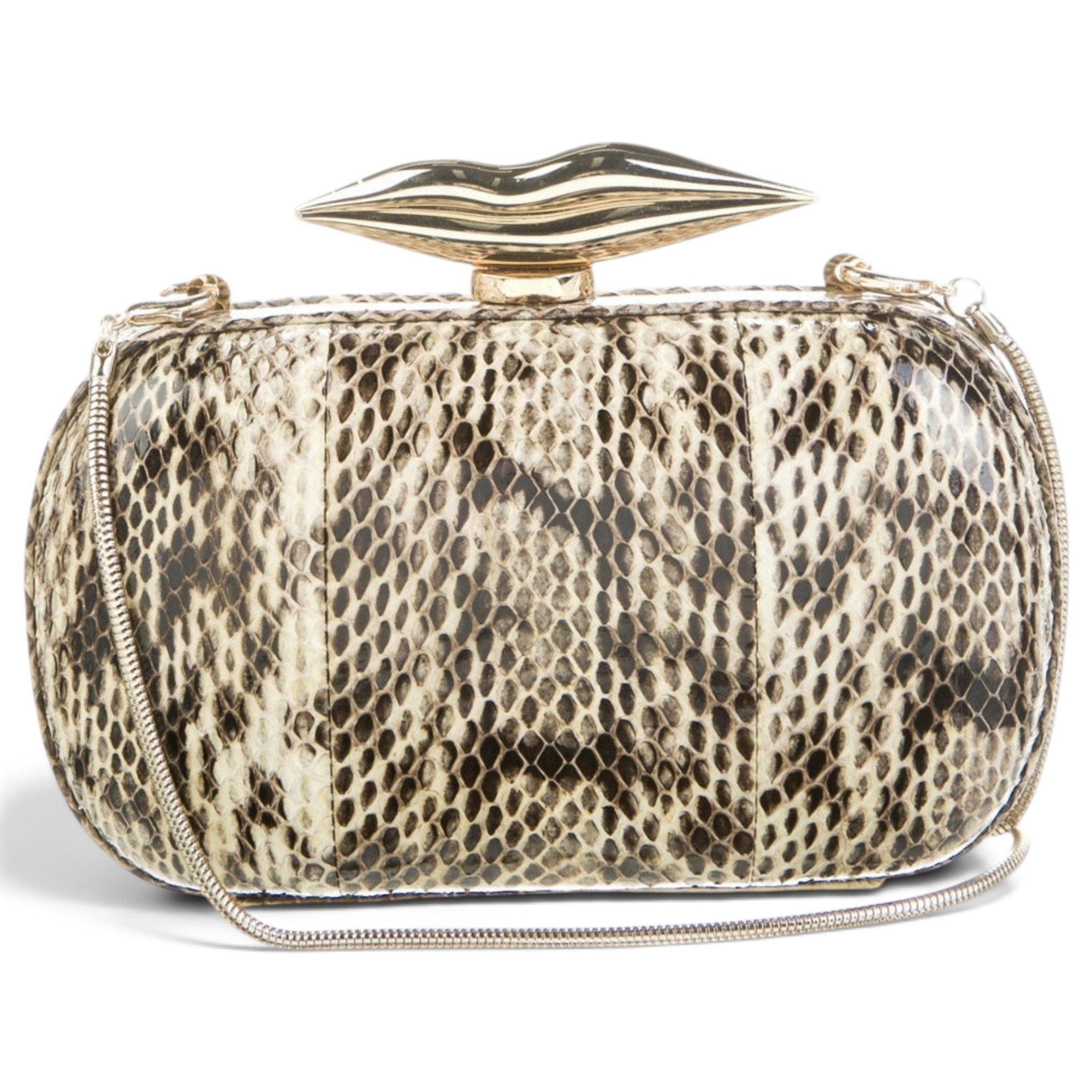 Leather clutch bag