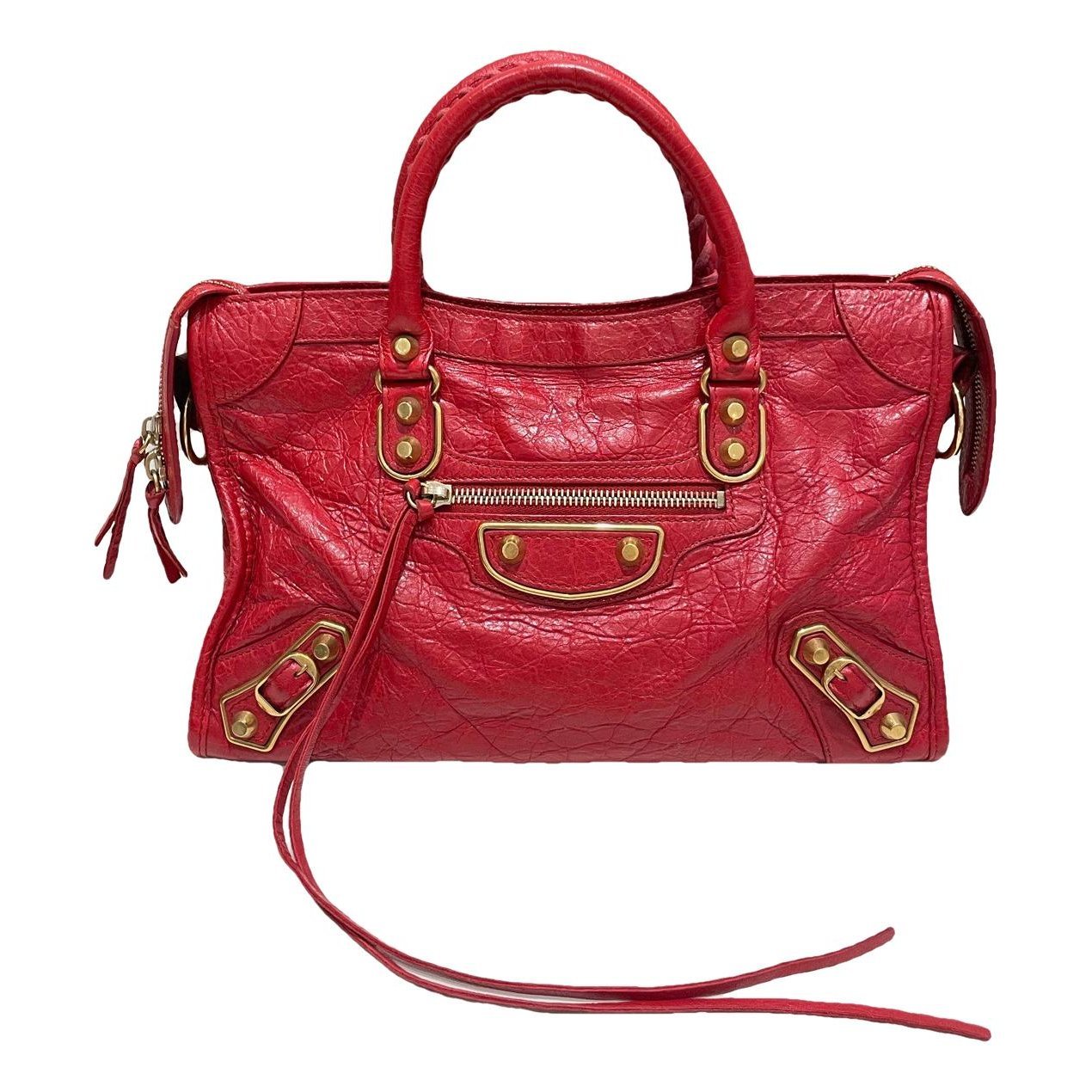 City leather handbag