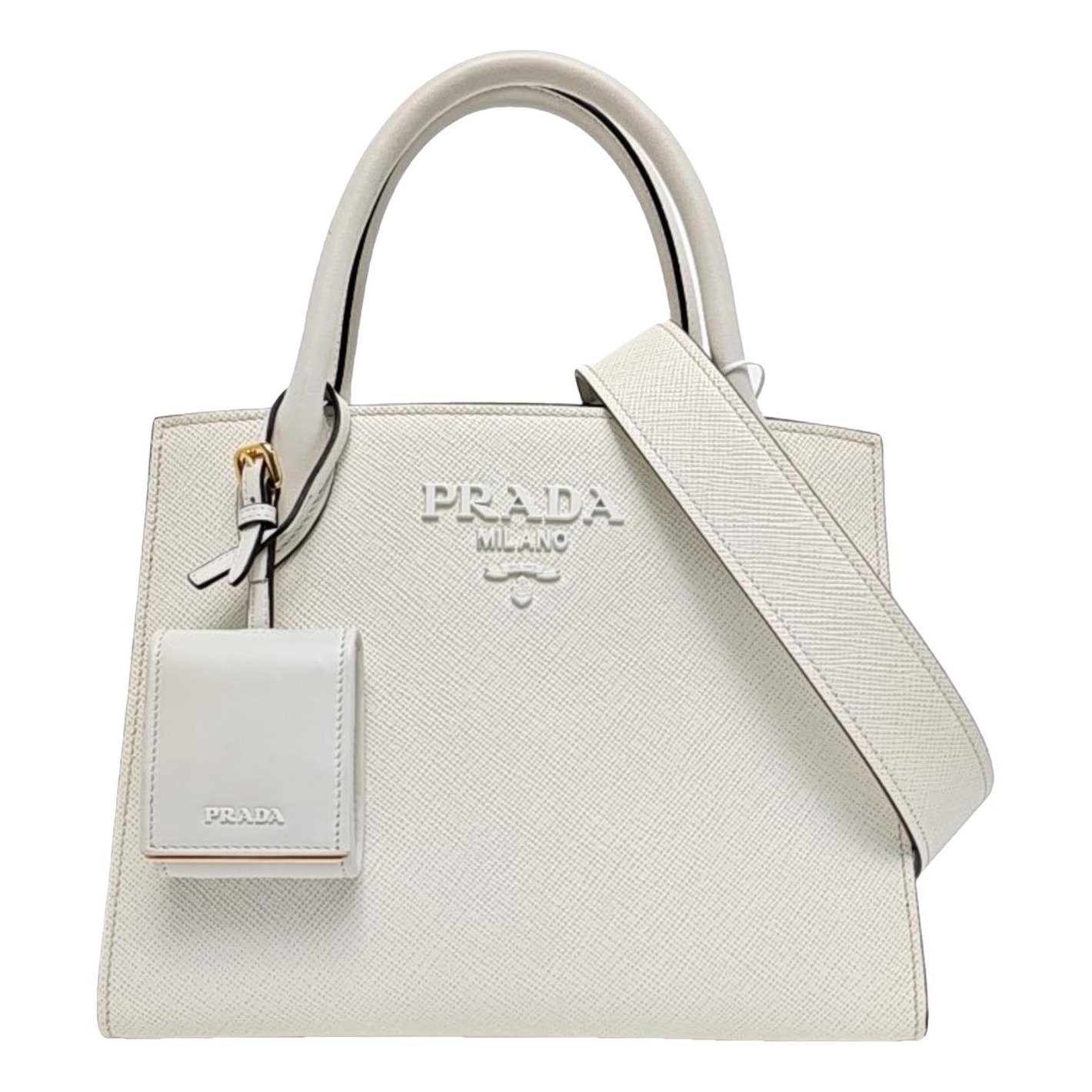 Monochrome leather handbag