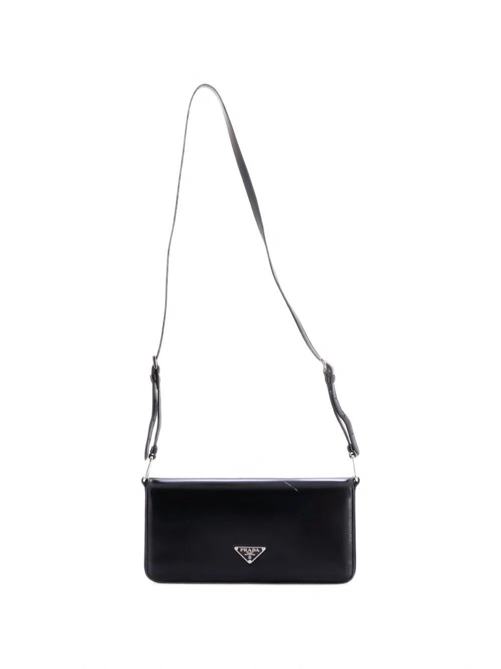 Prada Femme Flap Spazzolato Leather shoulder bag