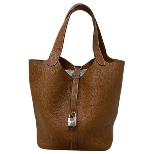 Picotin leather tote