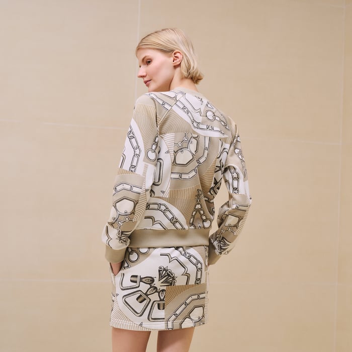 Beige Glaise "Effet Kaleidoscope" Sweatshirt