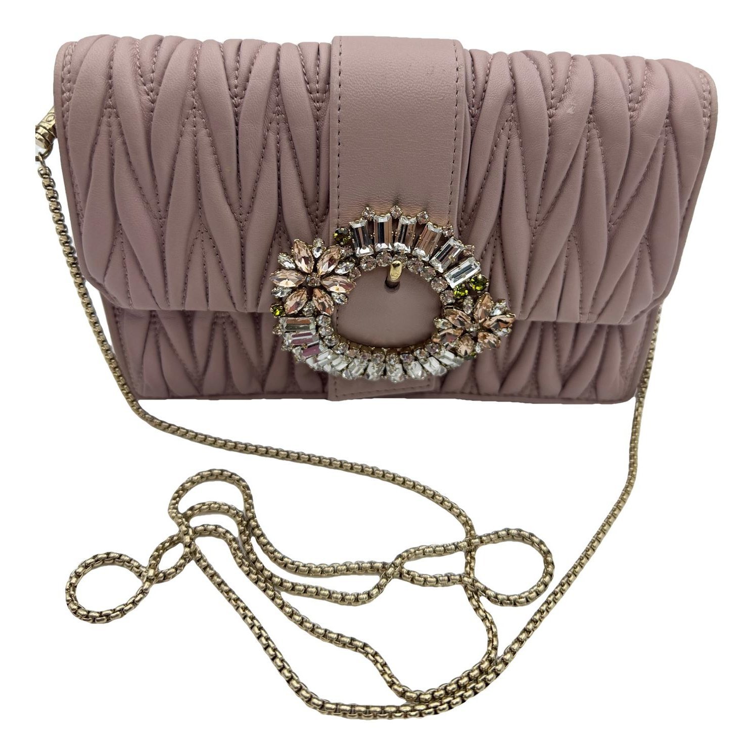 Miu Lady leather handbag