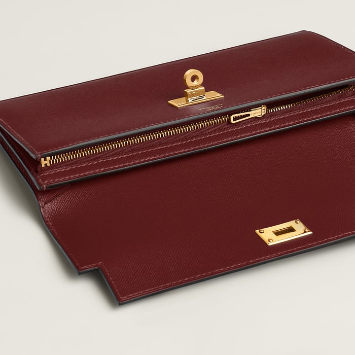 Rouge H Kelly Pocket Long Wallet