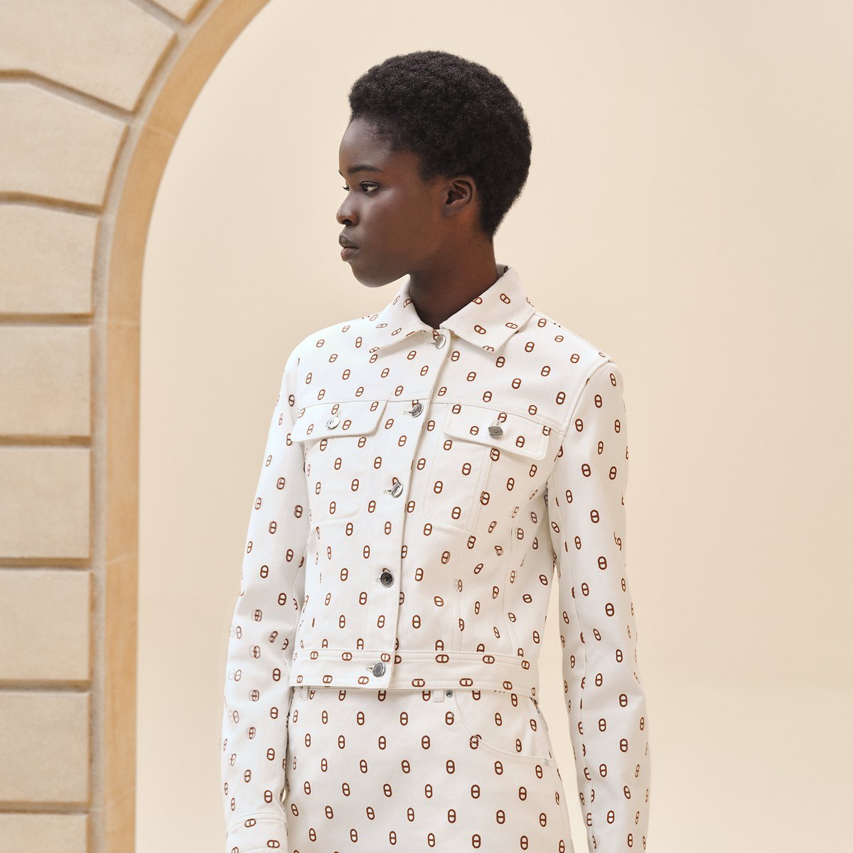 Marron Fauve "Chaine D'Ancre" Denim Jacket