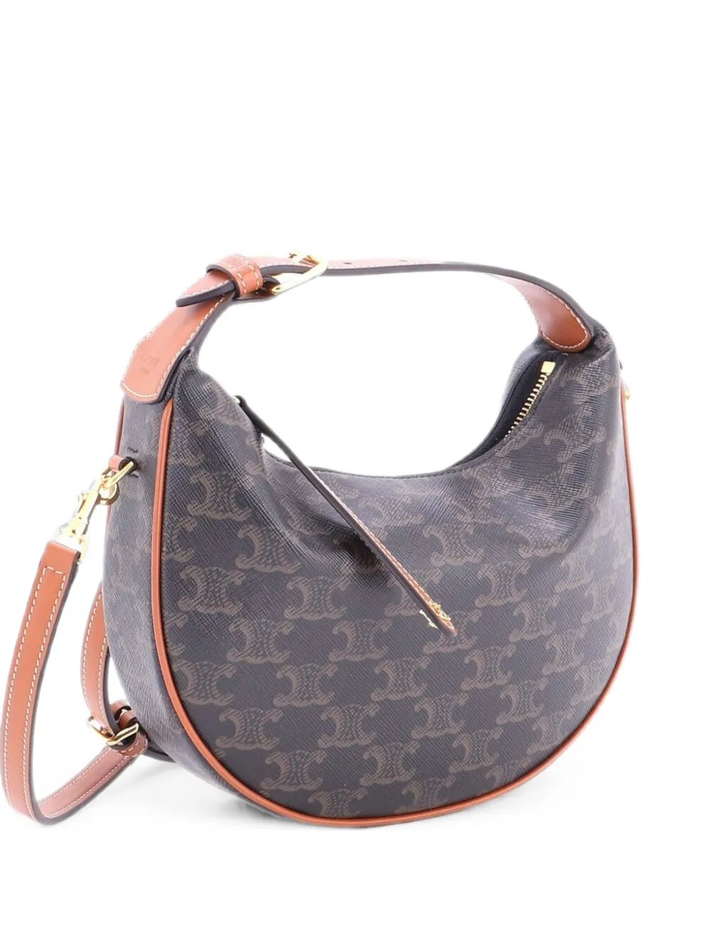 Celine Lulu Bag Triomphe Coated Canvas Teen hobo bag