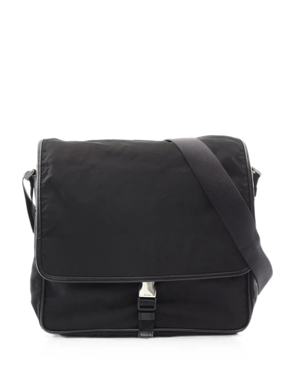 2000s Saffiano leather messenger bag