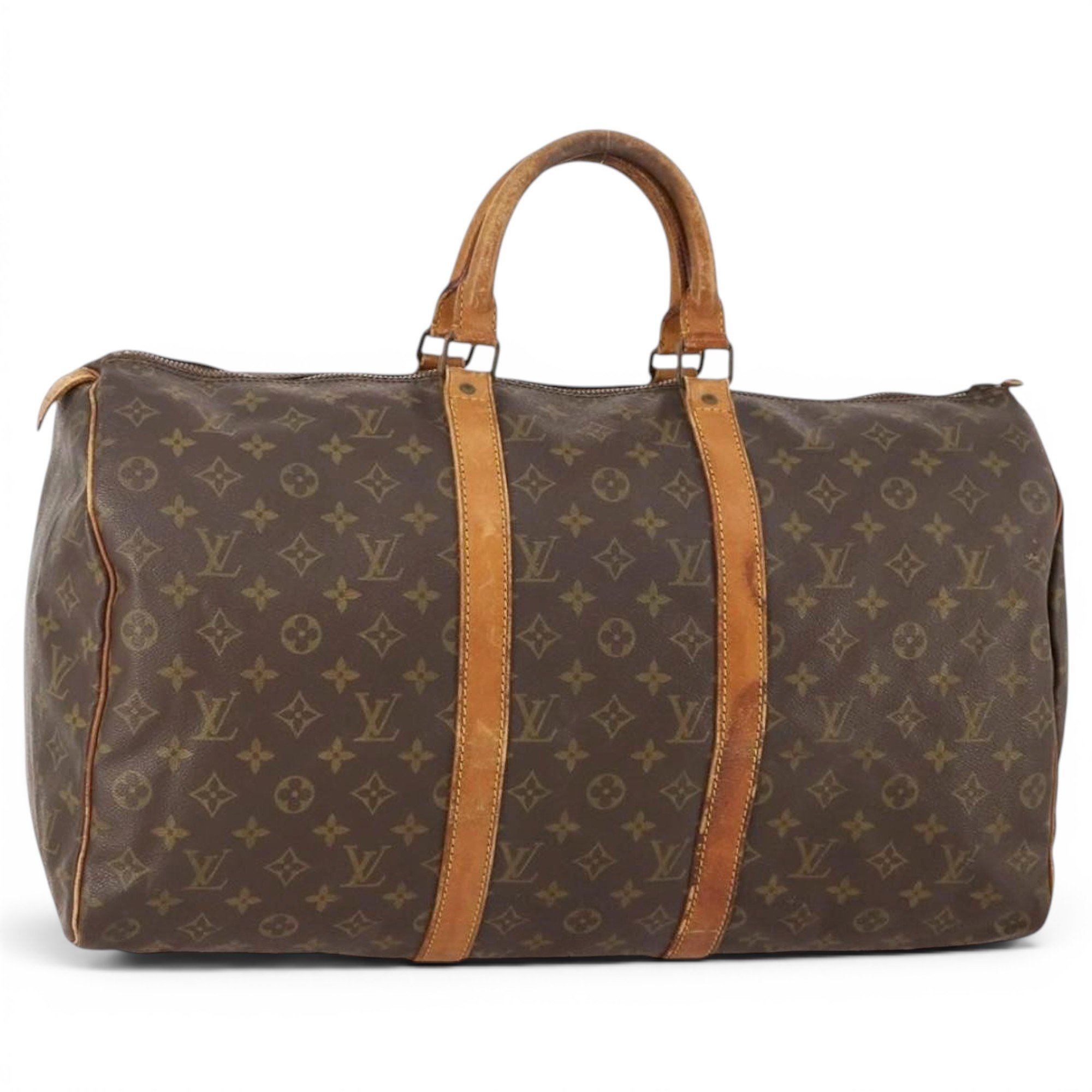 Keepall leather travel bag