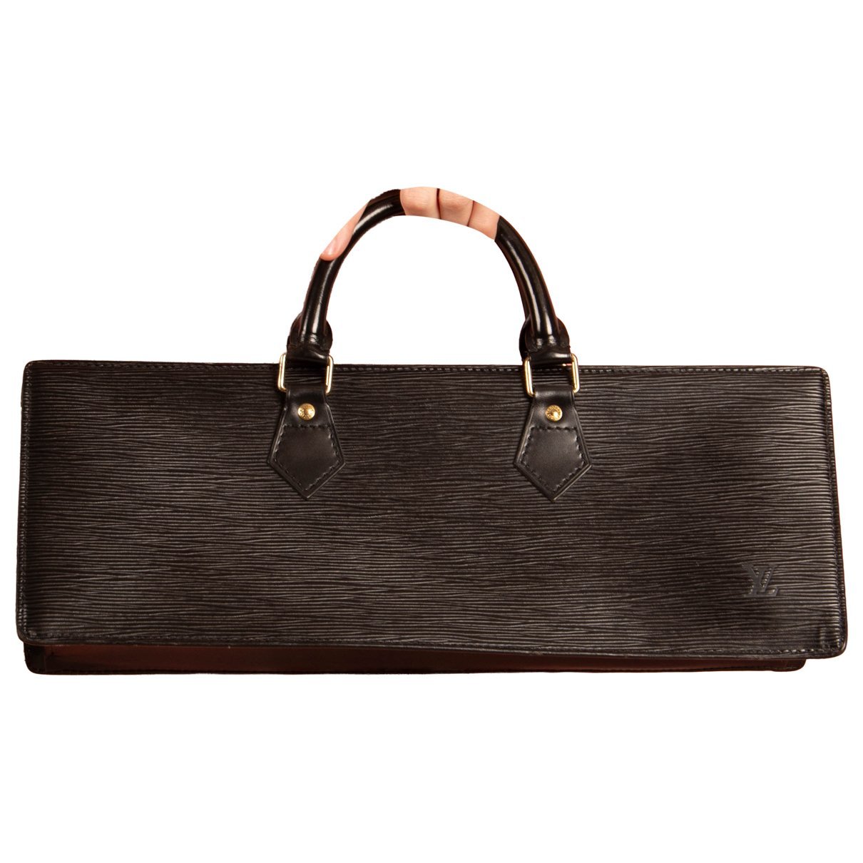 Triangle leather handbag