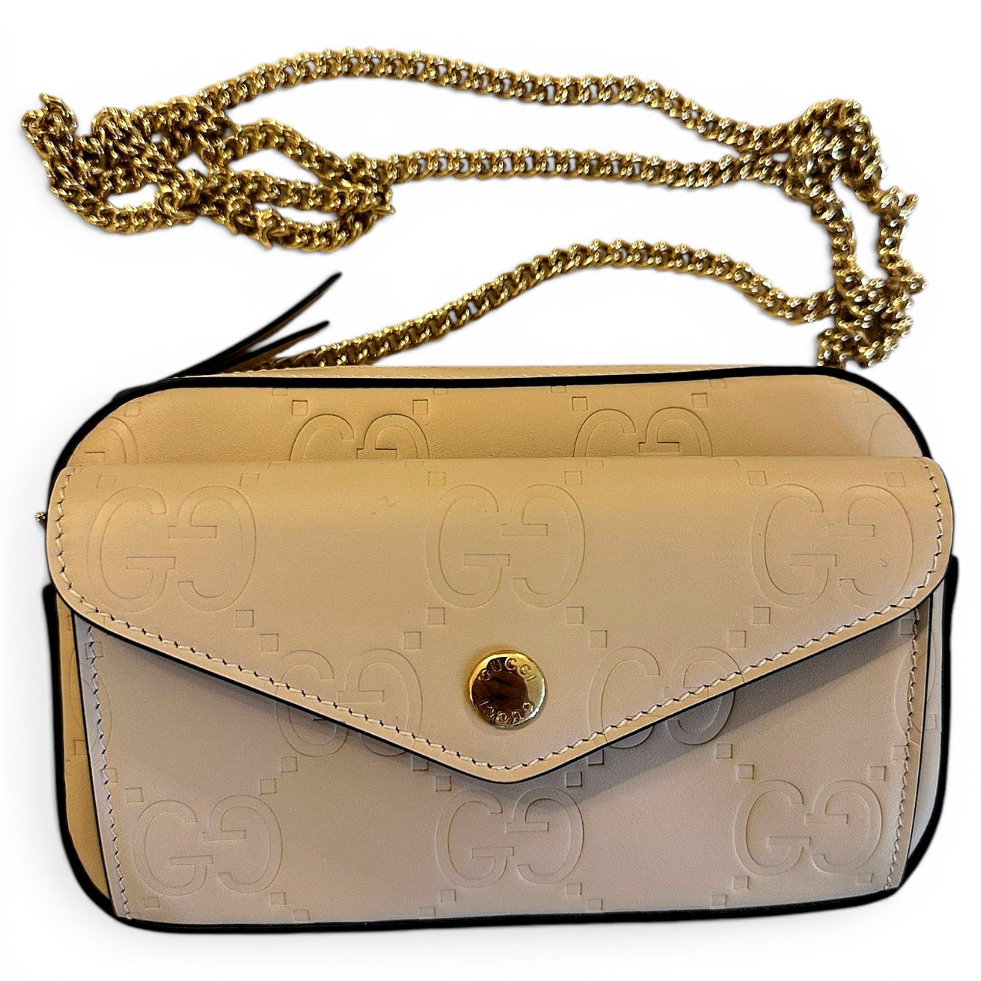 Leather clutch bag
