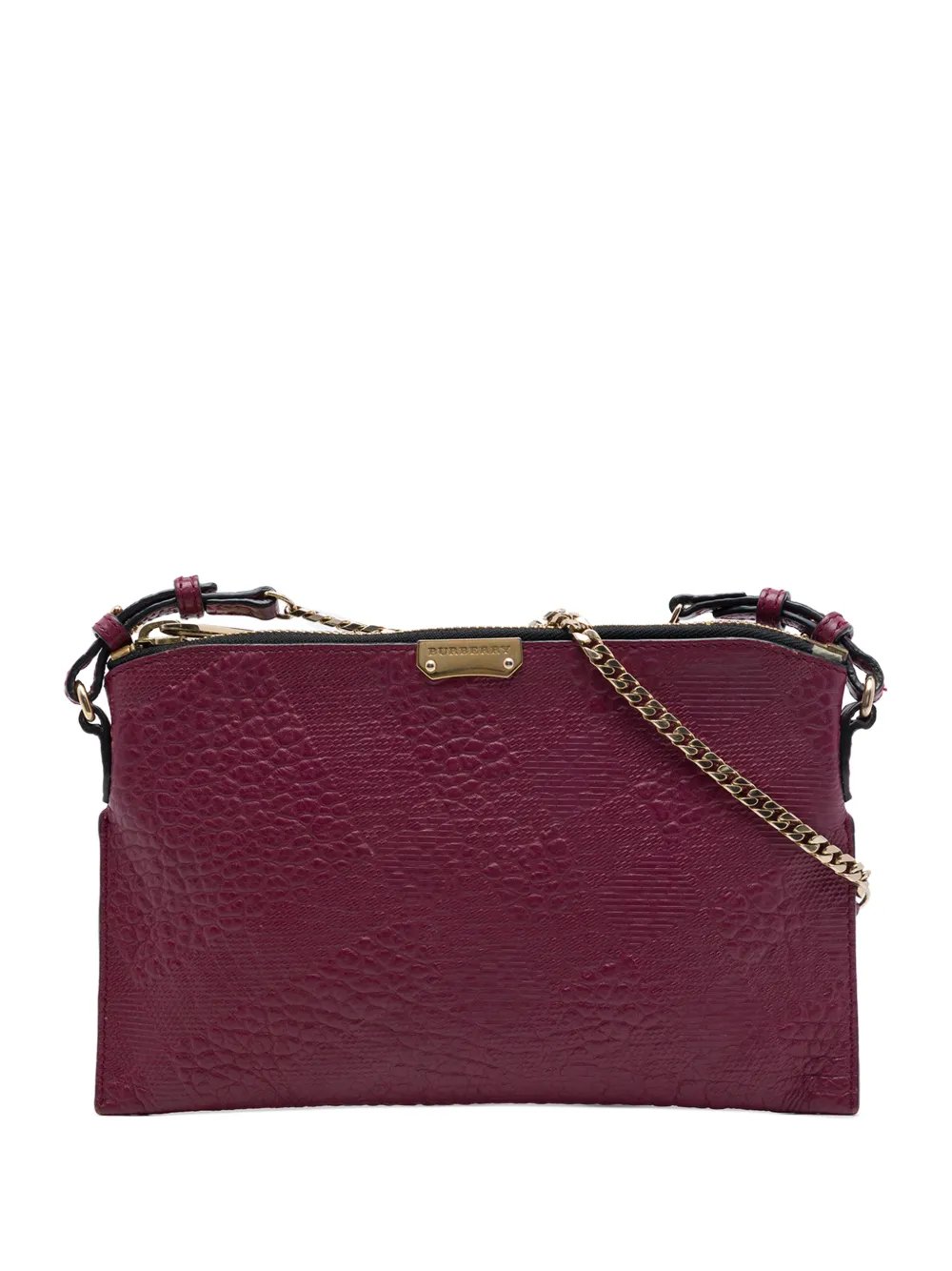 2000-2017 Grain Check Embossed Leather Peyton crossbody bag