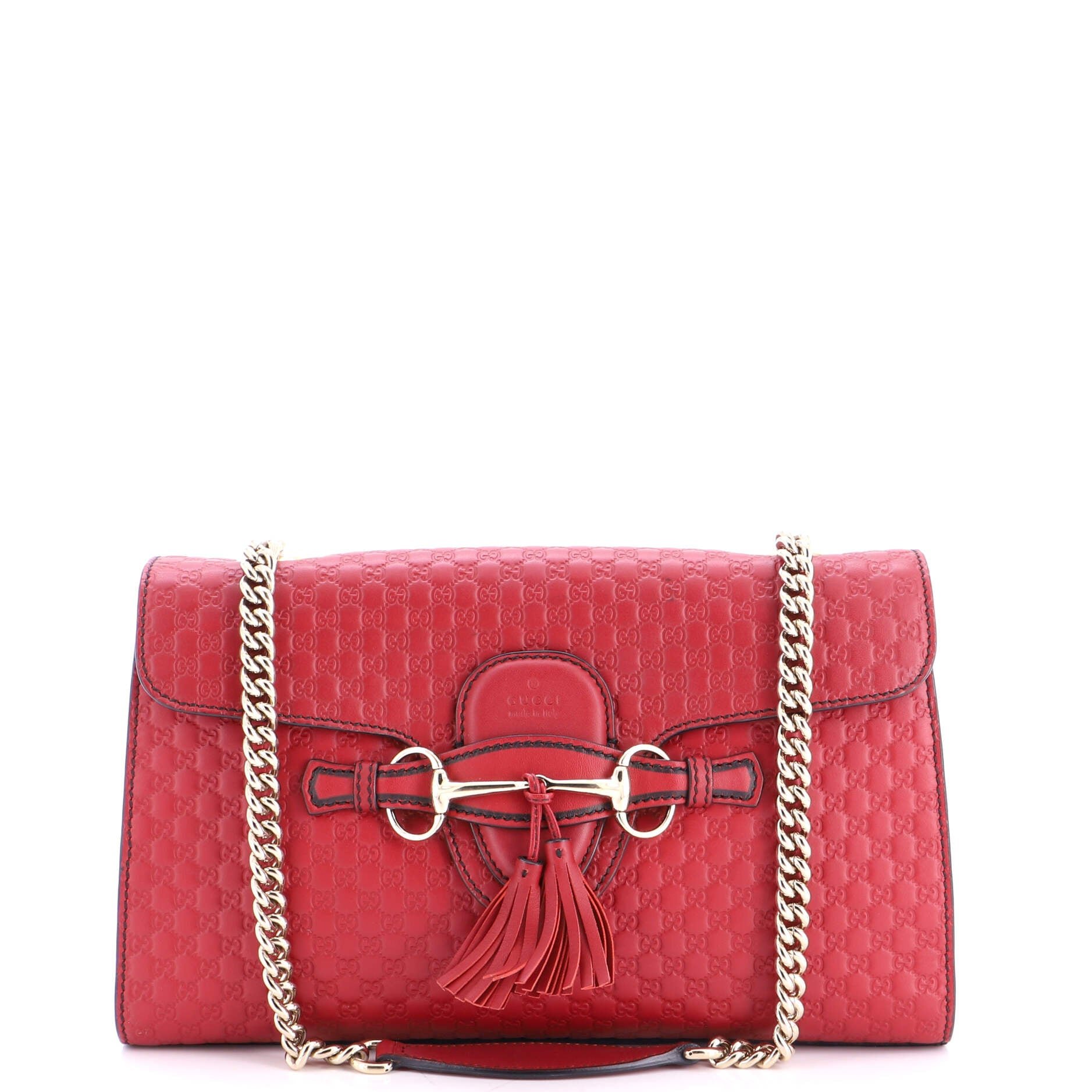 Emily Chain Flap Bag Microguccissima Leather Medium