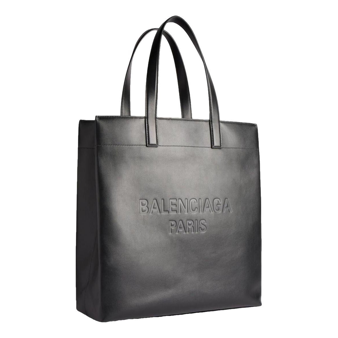 Shopping North South leather handbag