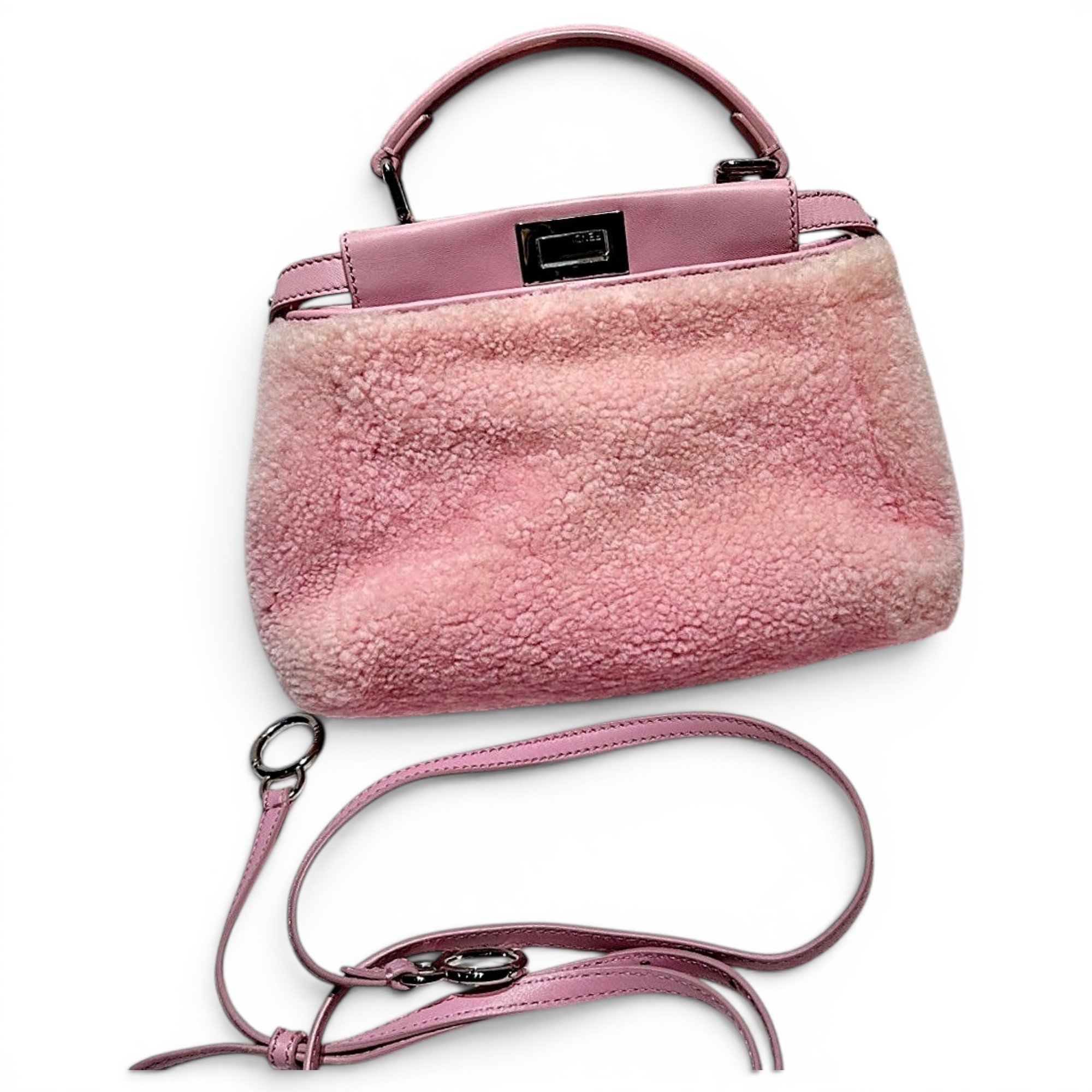 Peekaboo cashmere handbag