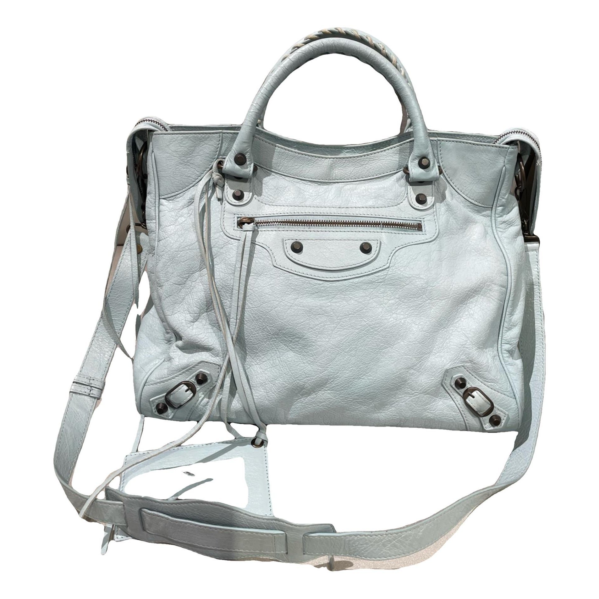 City leather handbag