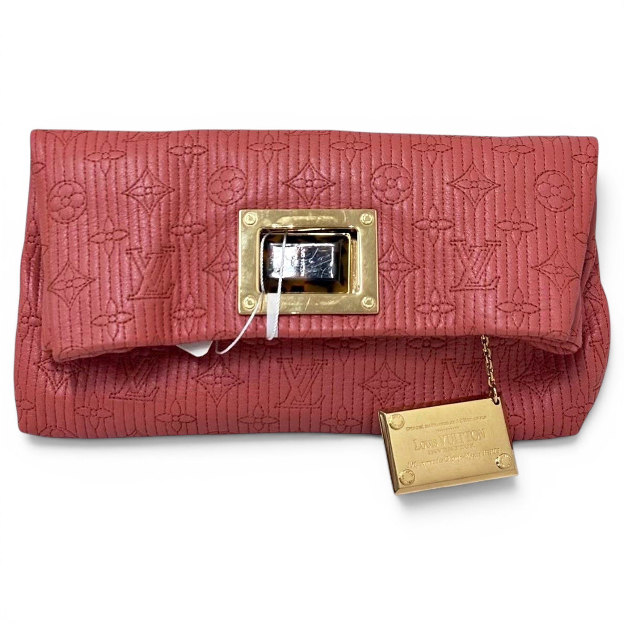 Leather clutch bag