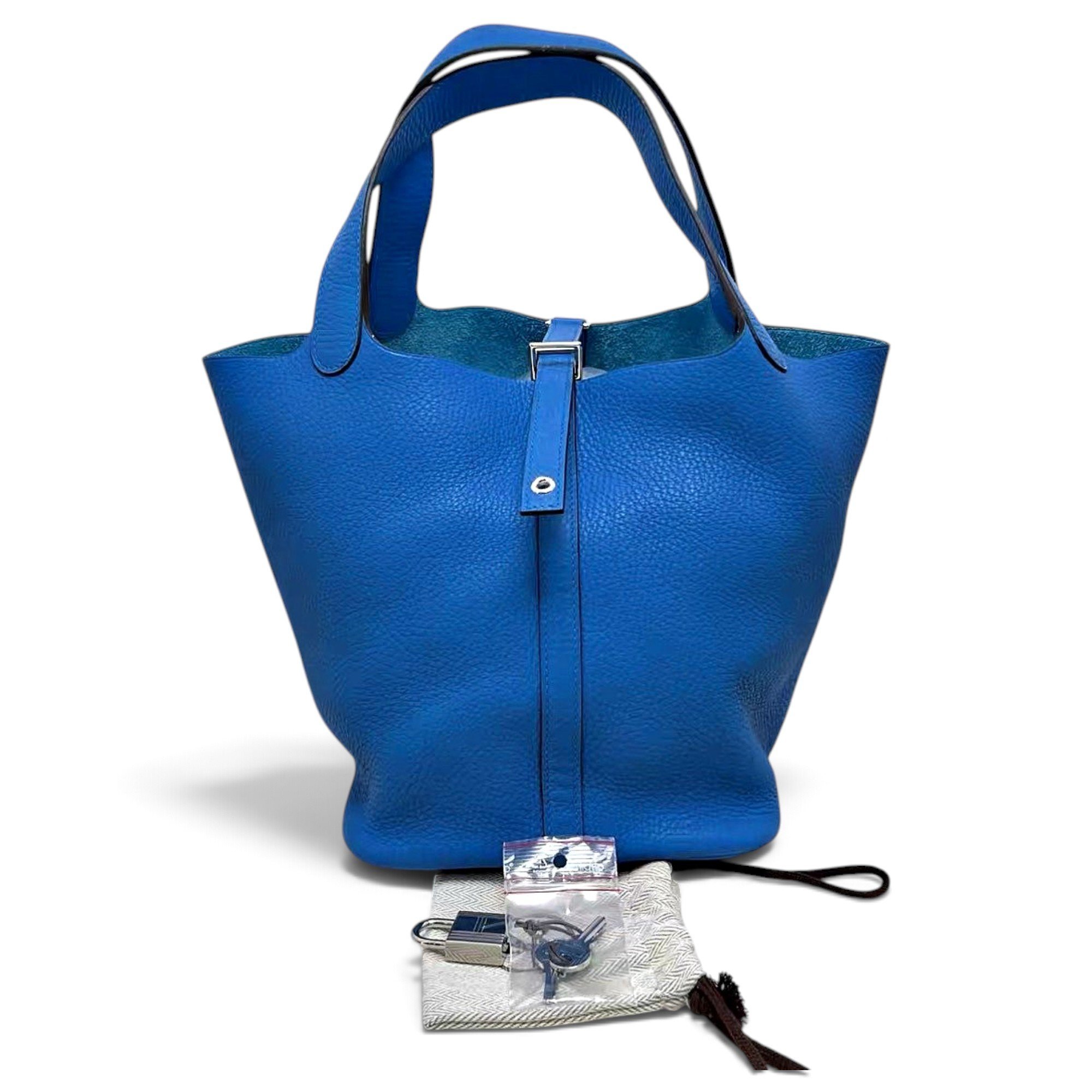 Picotin leather tote