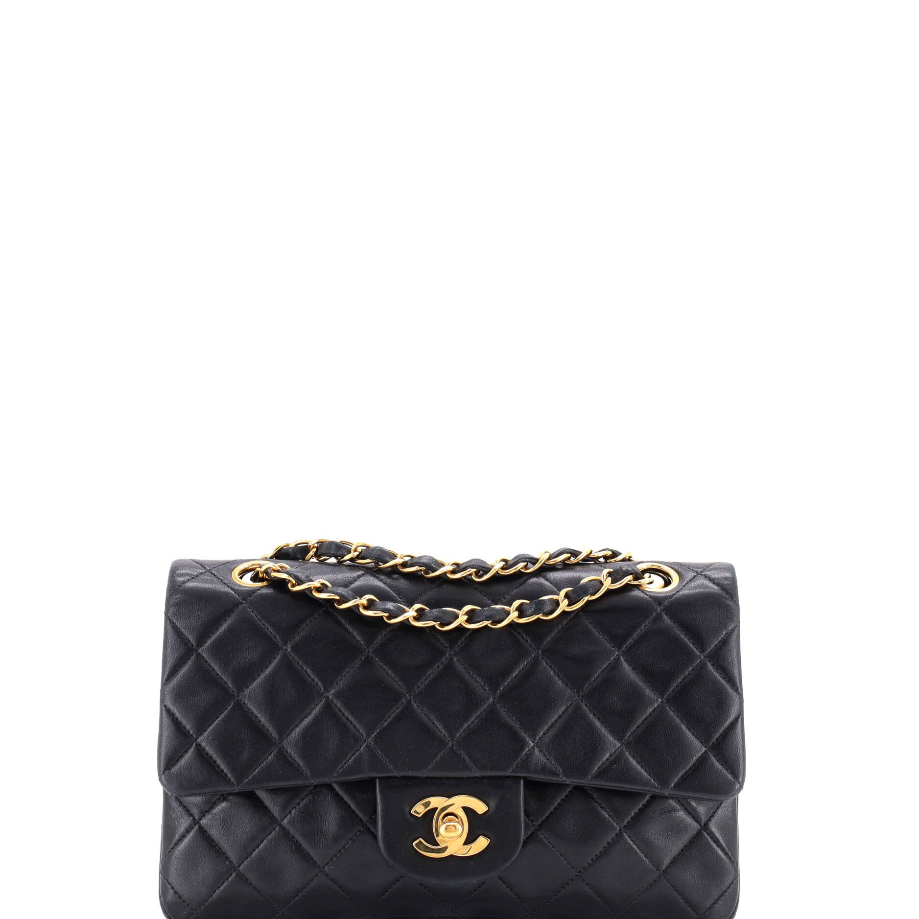 Vintage Classic Double Flap Bag Quilted Lambskin Small