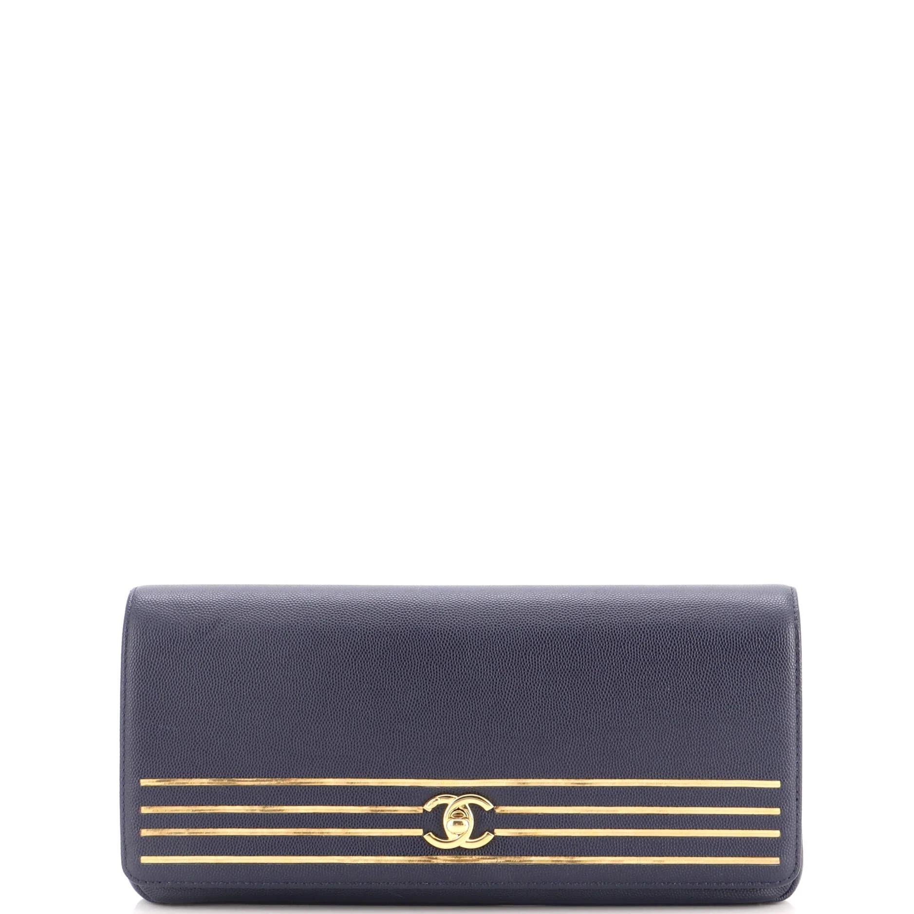 Leather clutch bag