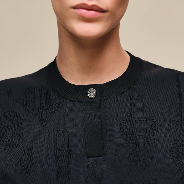 Noir "Ferronnerie" Short-sleeve Sweater