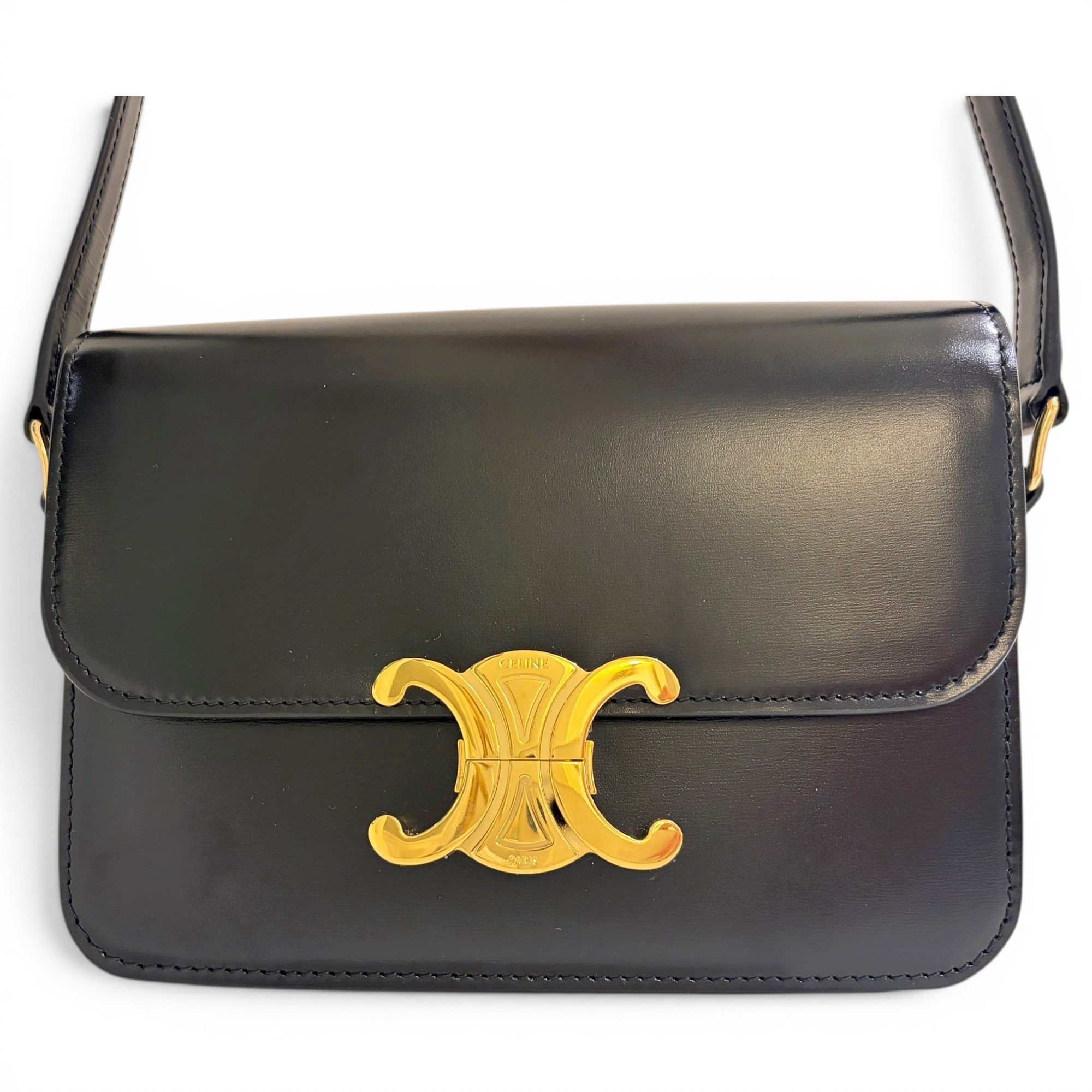Triomphe leather handbag