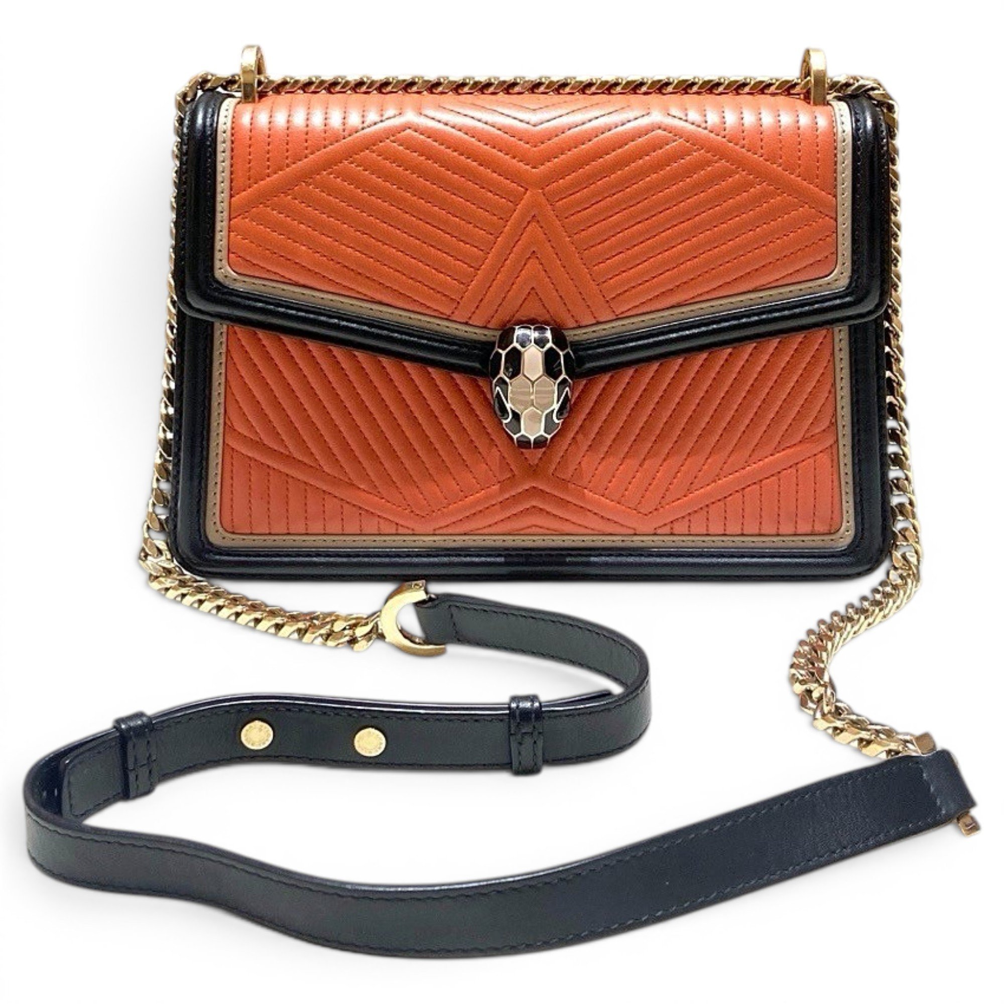 Bvlgari Serpenti leather handbag