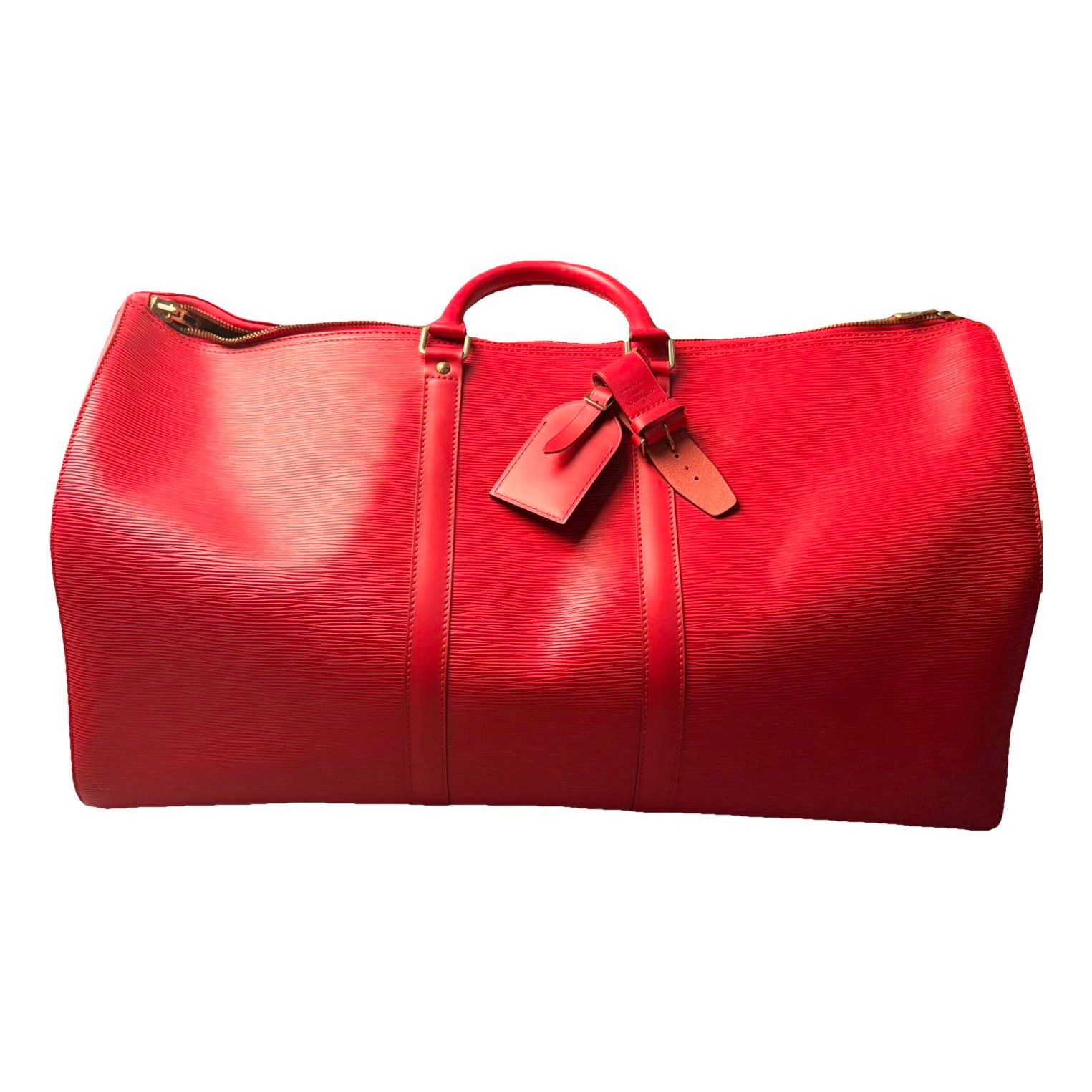 Keepall leather travel bag