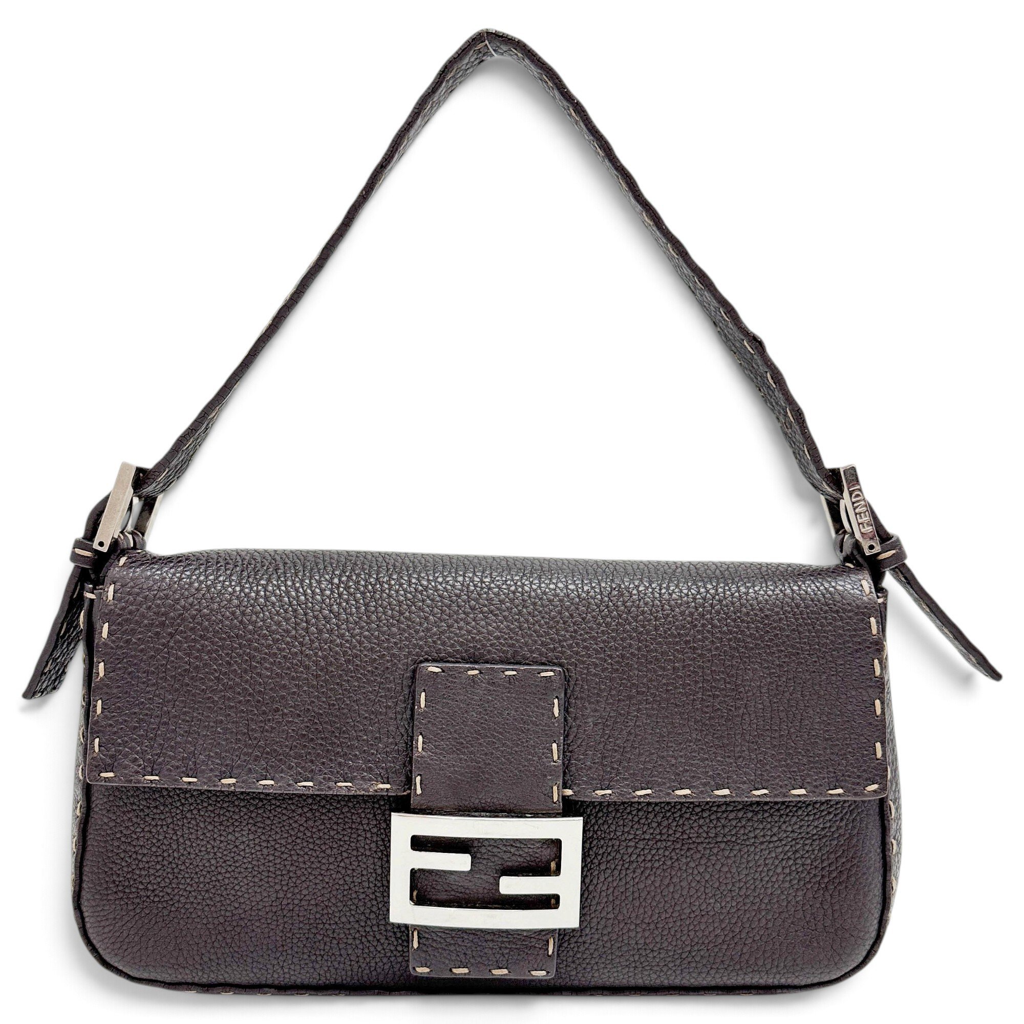 Baguette leather handbag