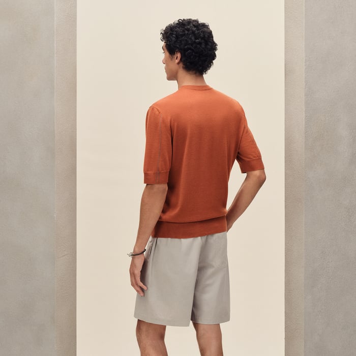 Orange Brûlé "H Etriviere" Crewneck Sweater