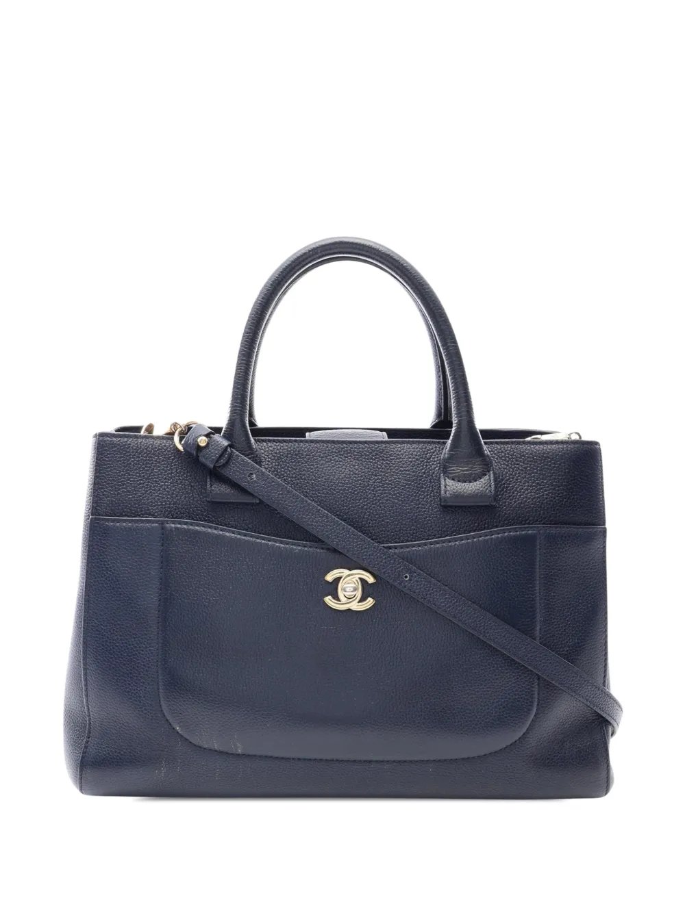 2016-2017 Small Grained Calfskin Neo Executive Shopper Tote satchel