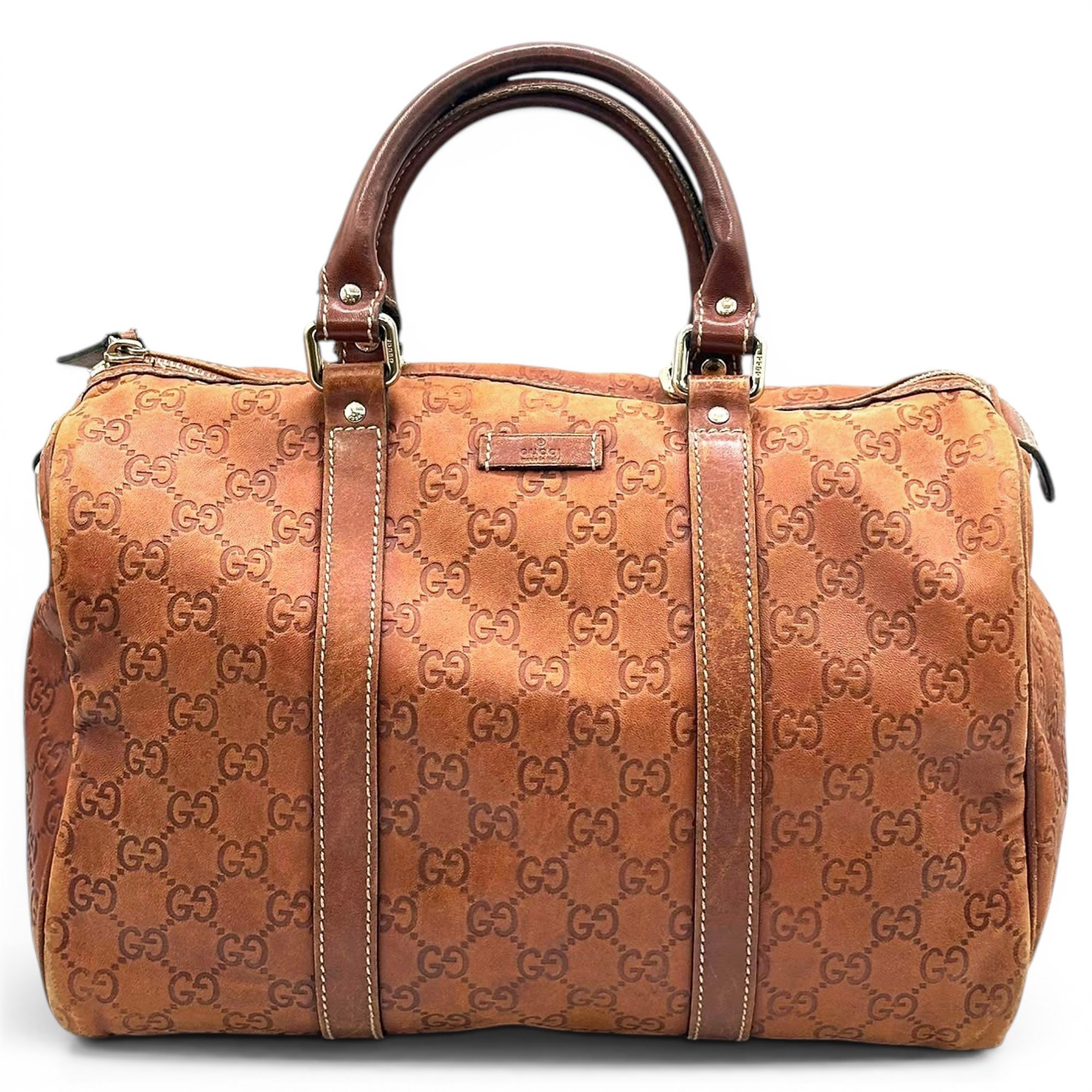 Boston leather handbag