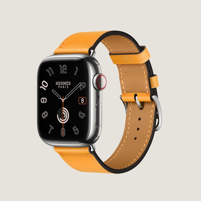 Jaune d'Or Band Apple Watch Hermès Single Tour 41 MM