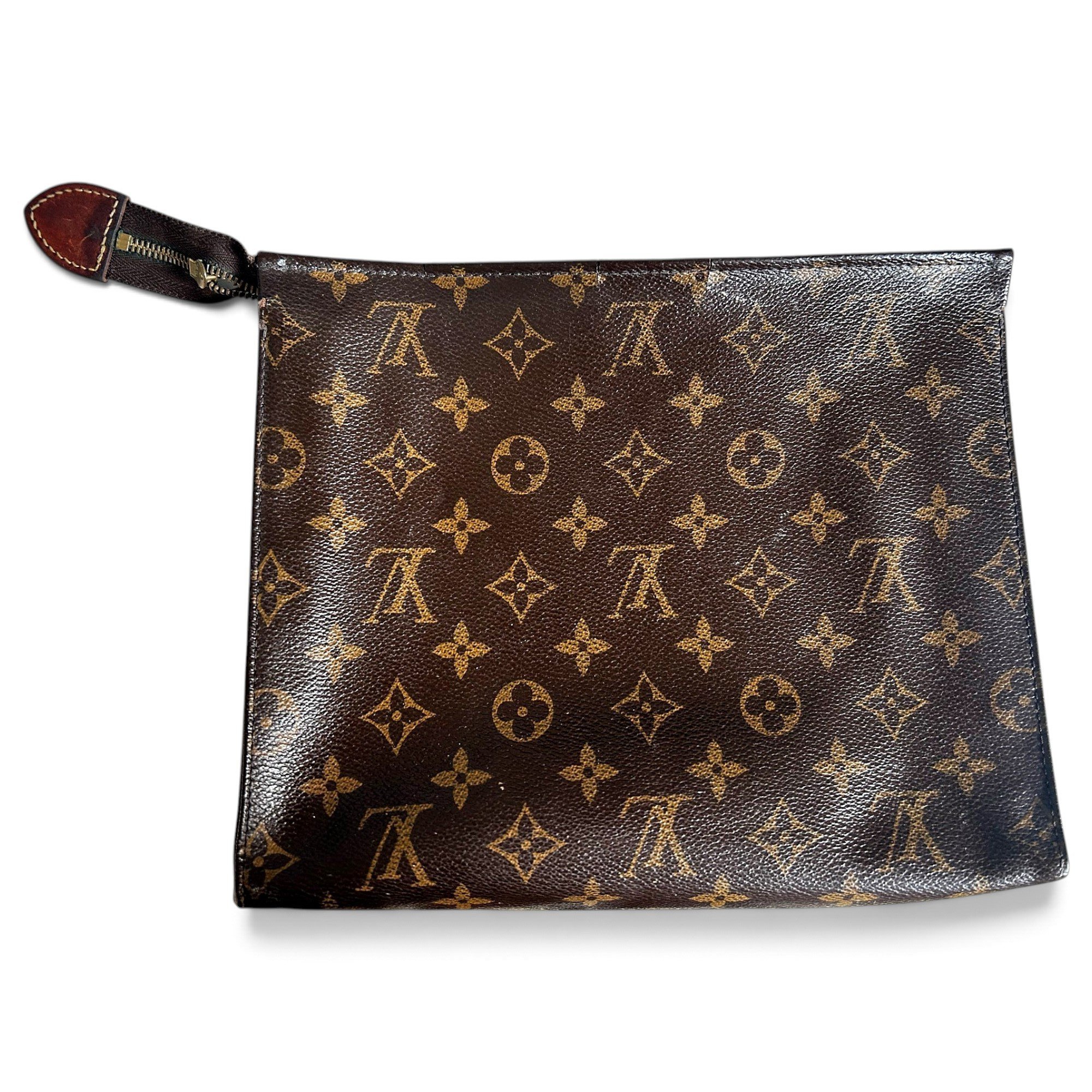 Leather clutch bag