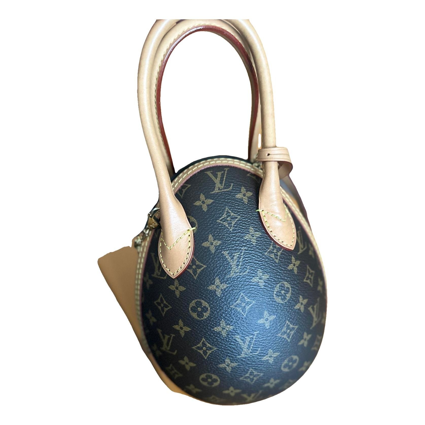 Egg bag leather handbag