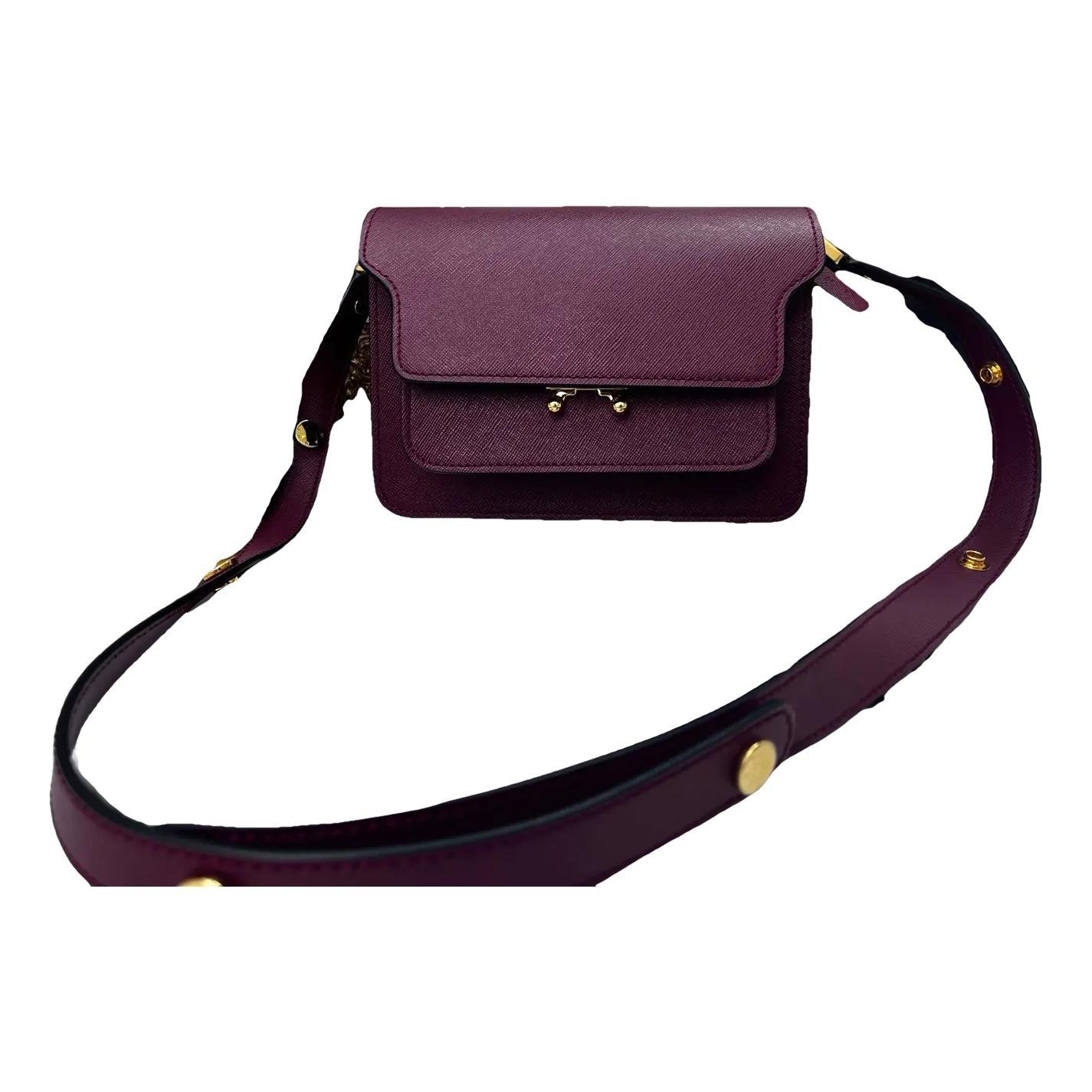 Marni Trunk leather crossbody bag