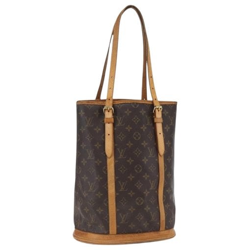 Bucket leather handbag