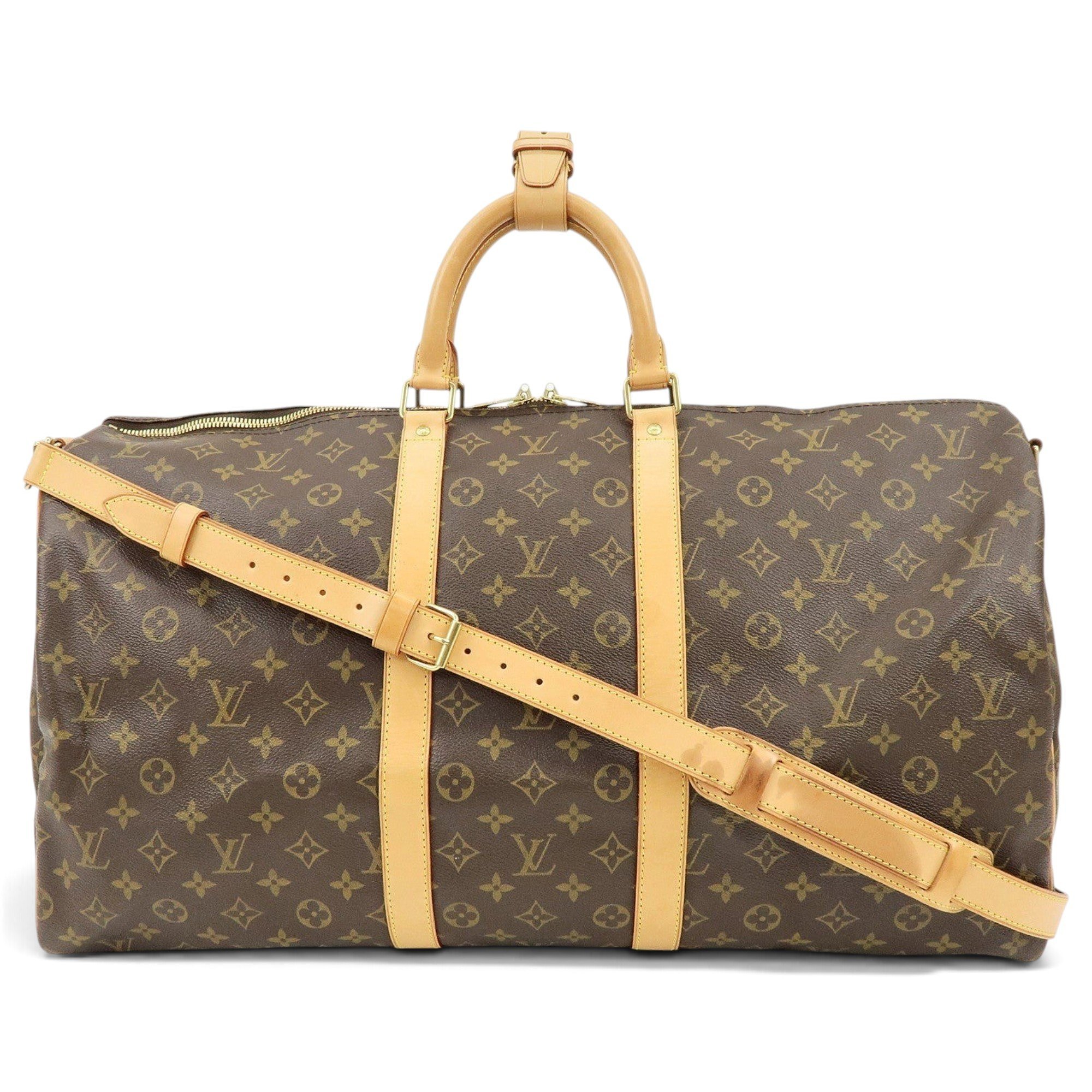 Keepall leather travel bag