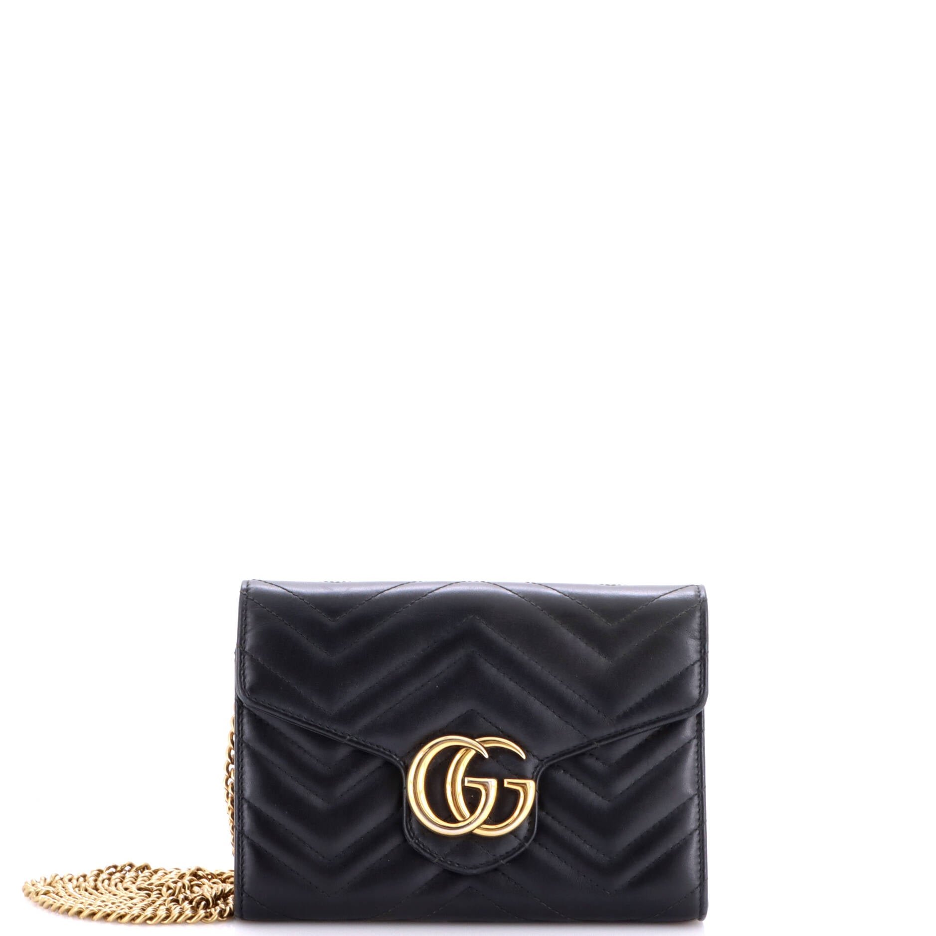 GG Marmont Chain Wallet Matelasse Leather Mini