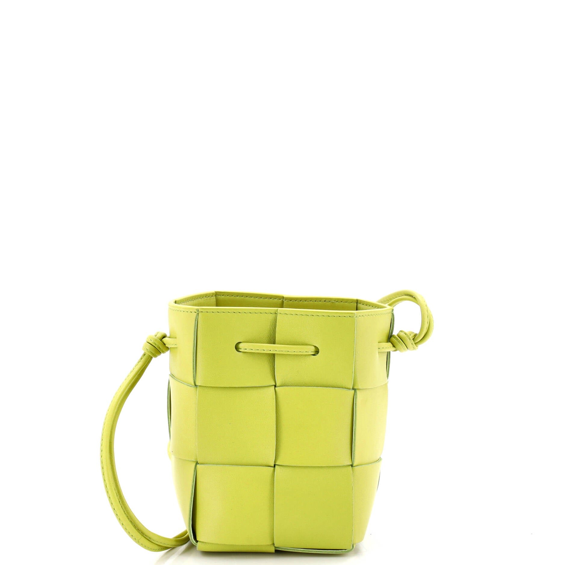 Bottega Veneta Cassette Bucket Bag Maxi Intrecciato Leather Mini