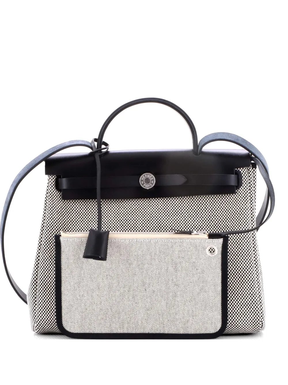 Herbag Zip Criss Viking Toile and Leather 31 shoulder bag