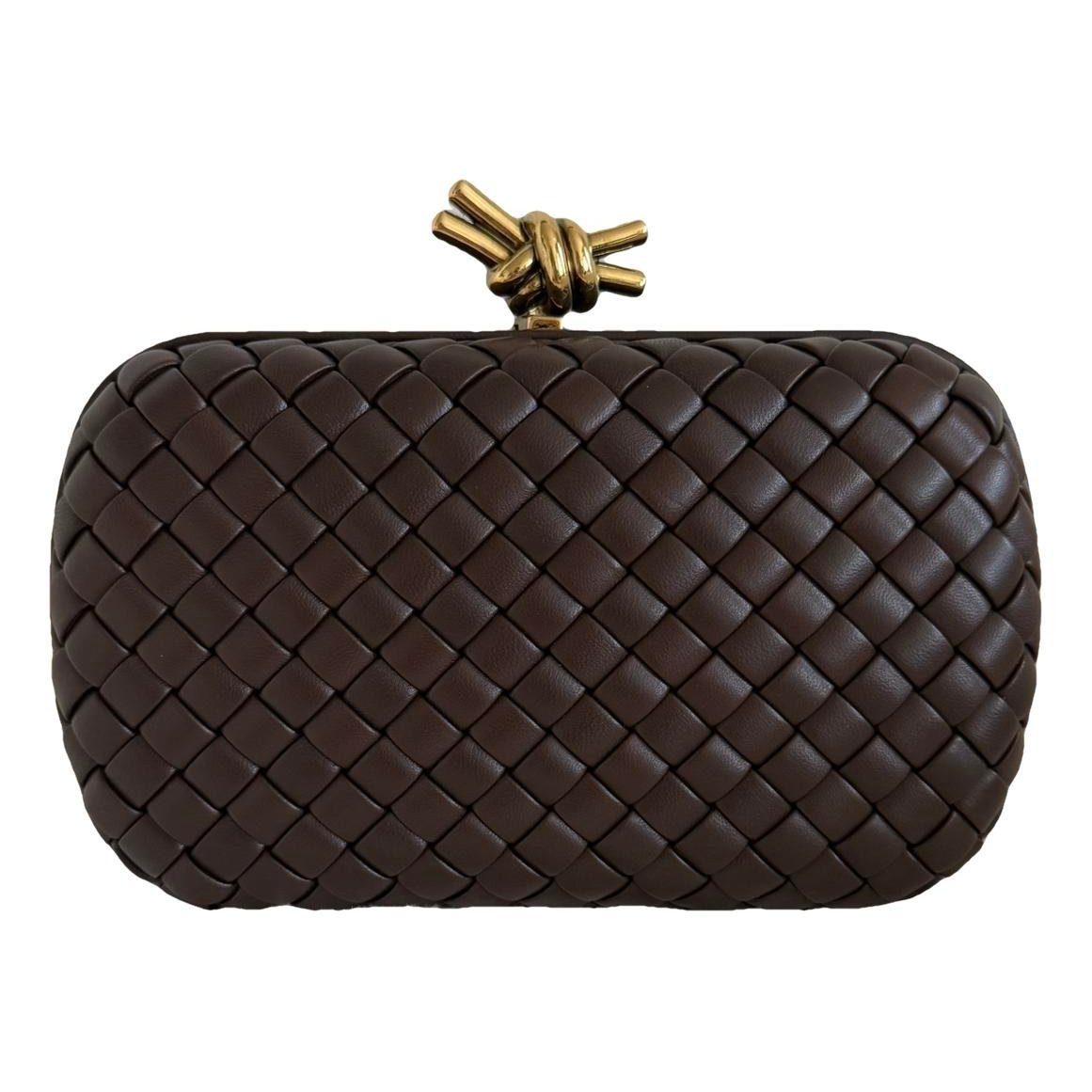 Pochette Knot leather clutch bag